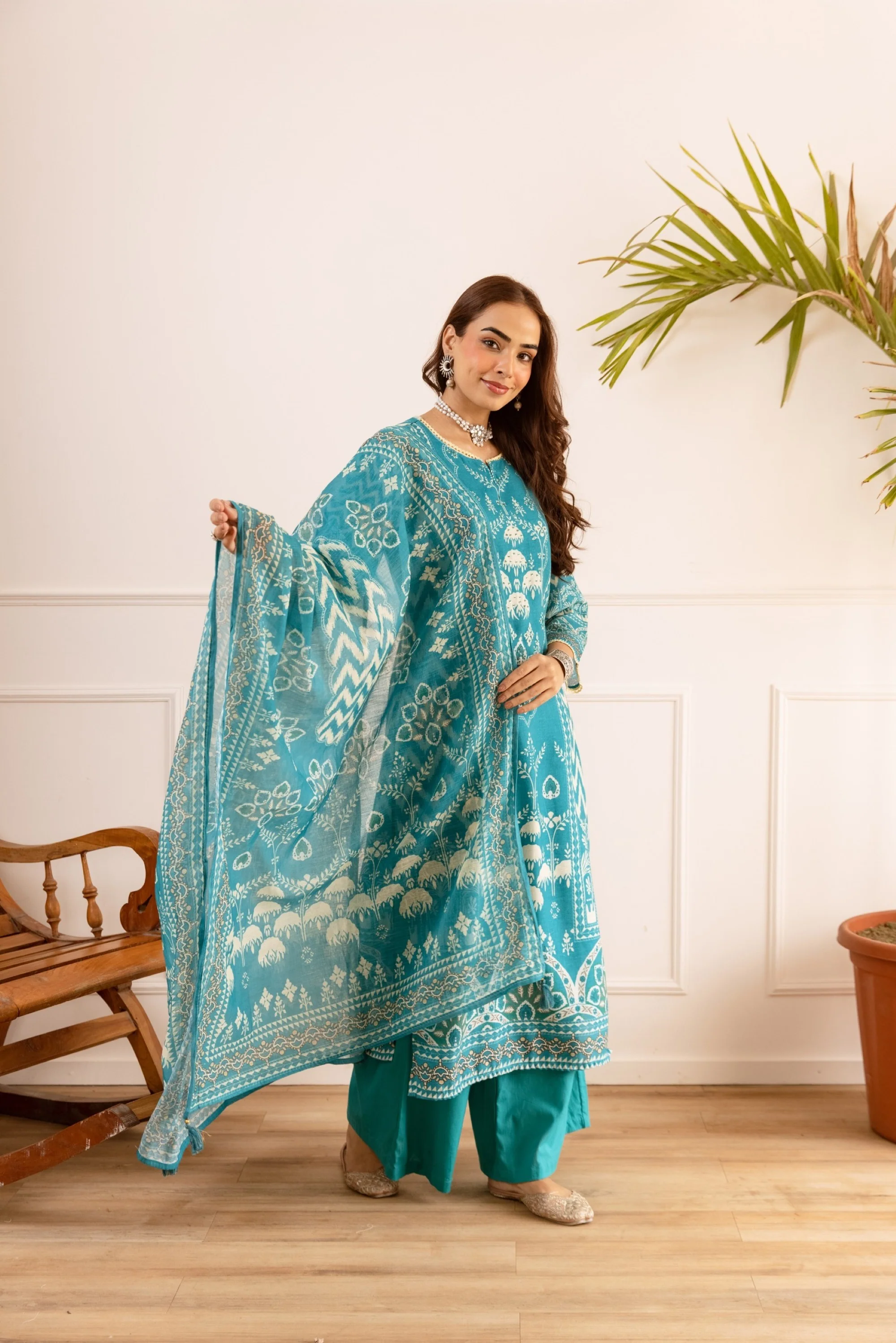 Karen Lapis cotton suit set - Image 5