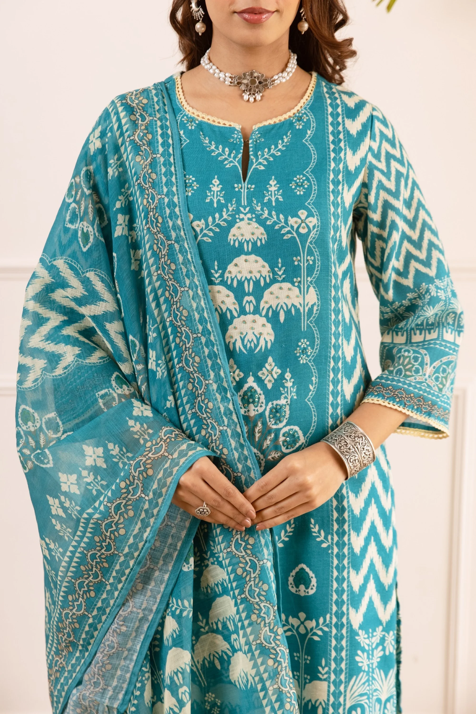 Karen Lapis cotton suit set - Image 6