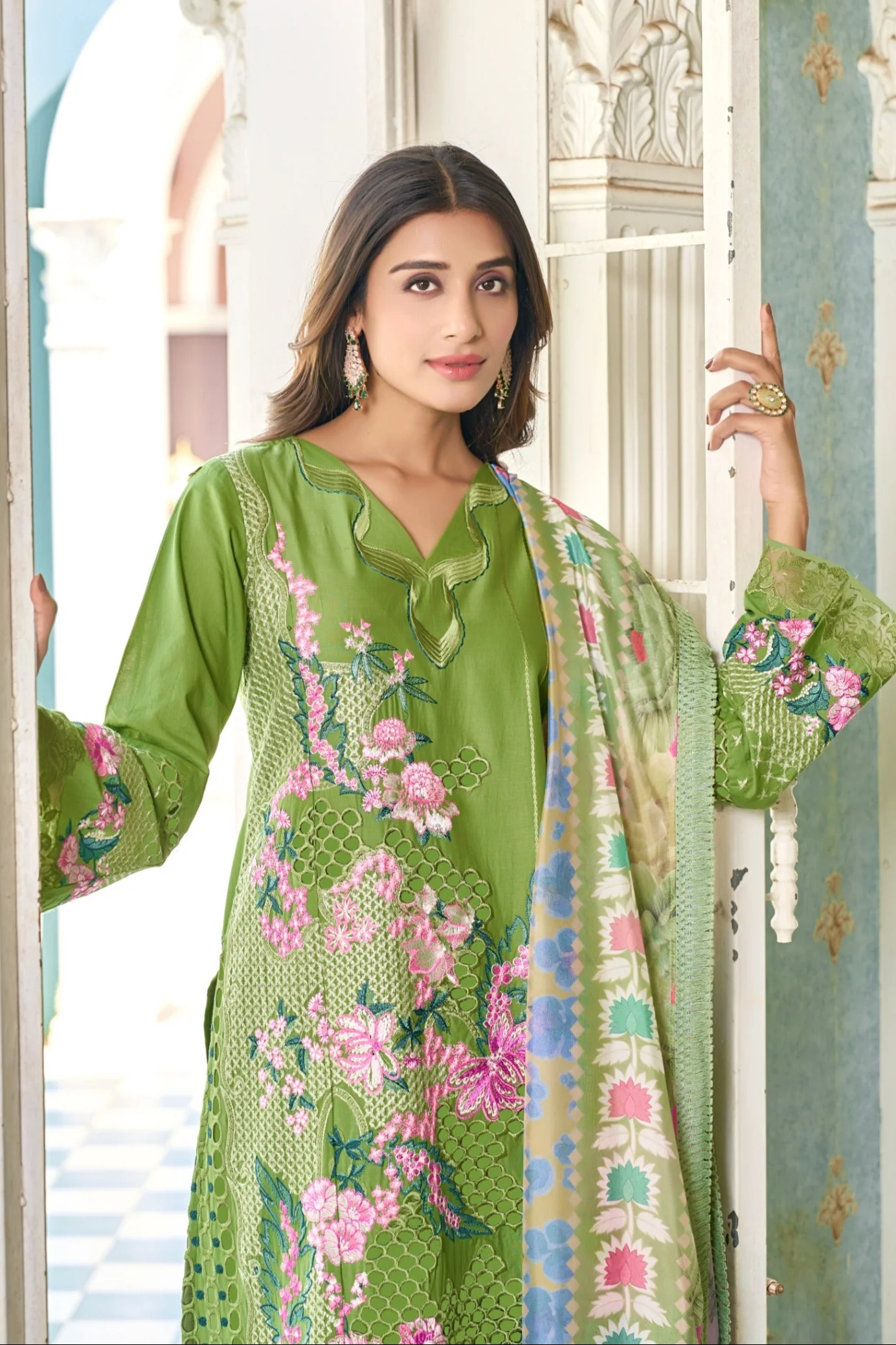 Ayat Fern Full embroidery Lawn Suit Set - Image 2