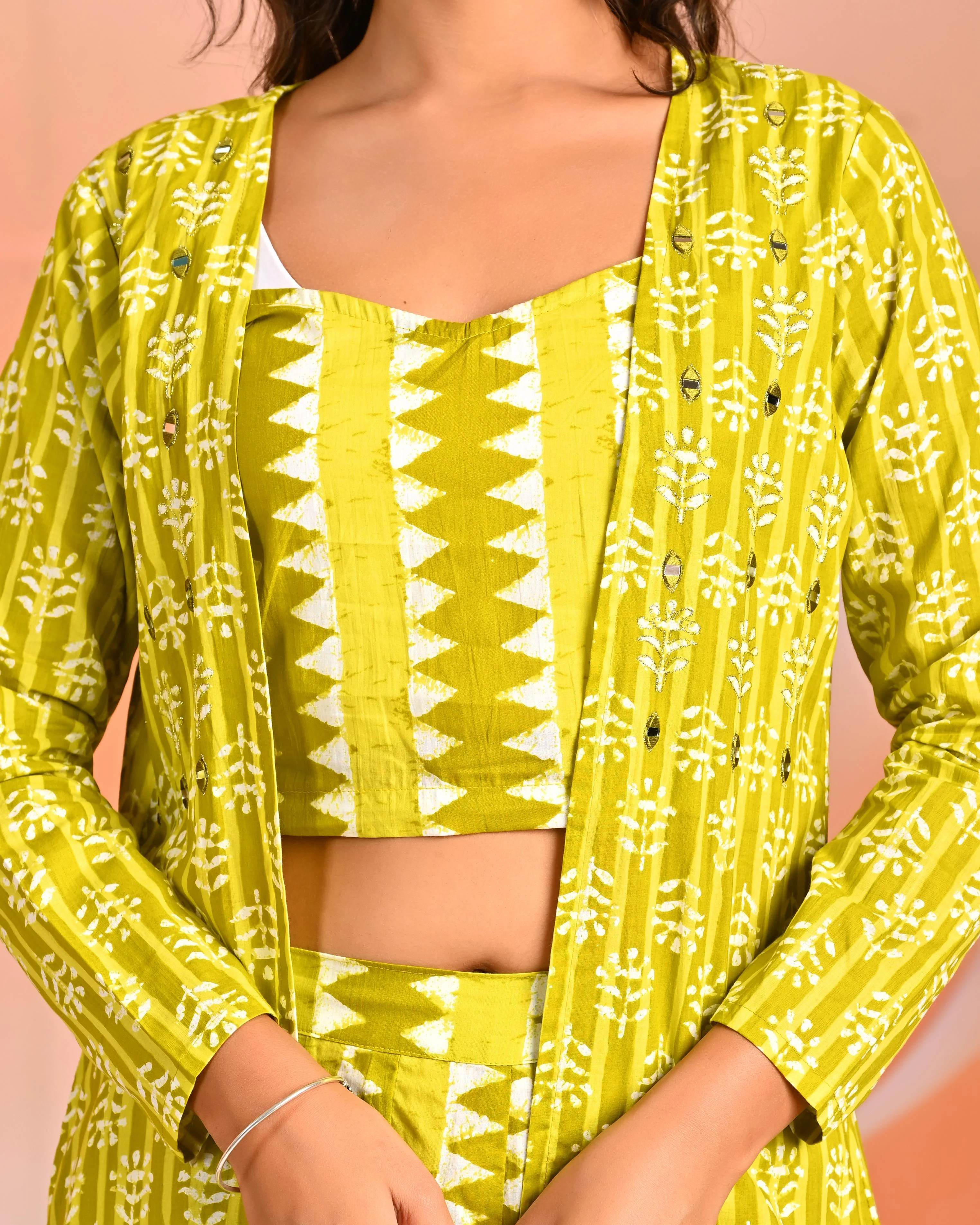 Mahua corn printed 3 pc fusion set - Image 4