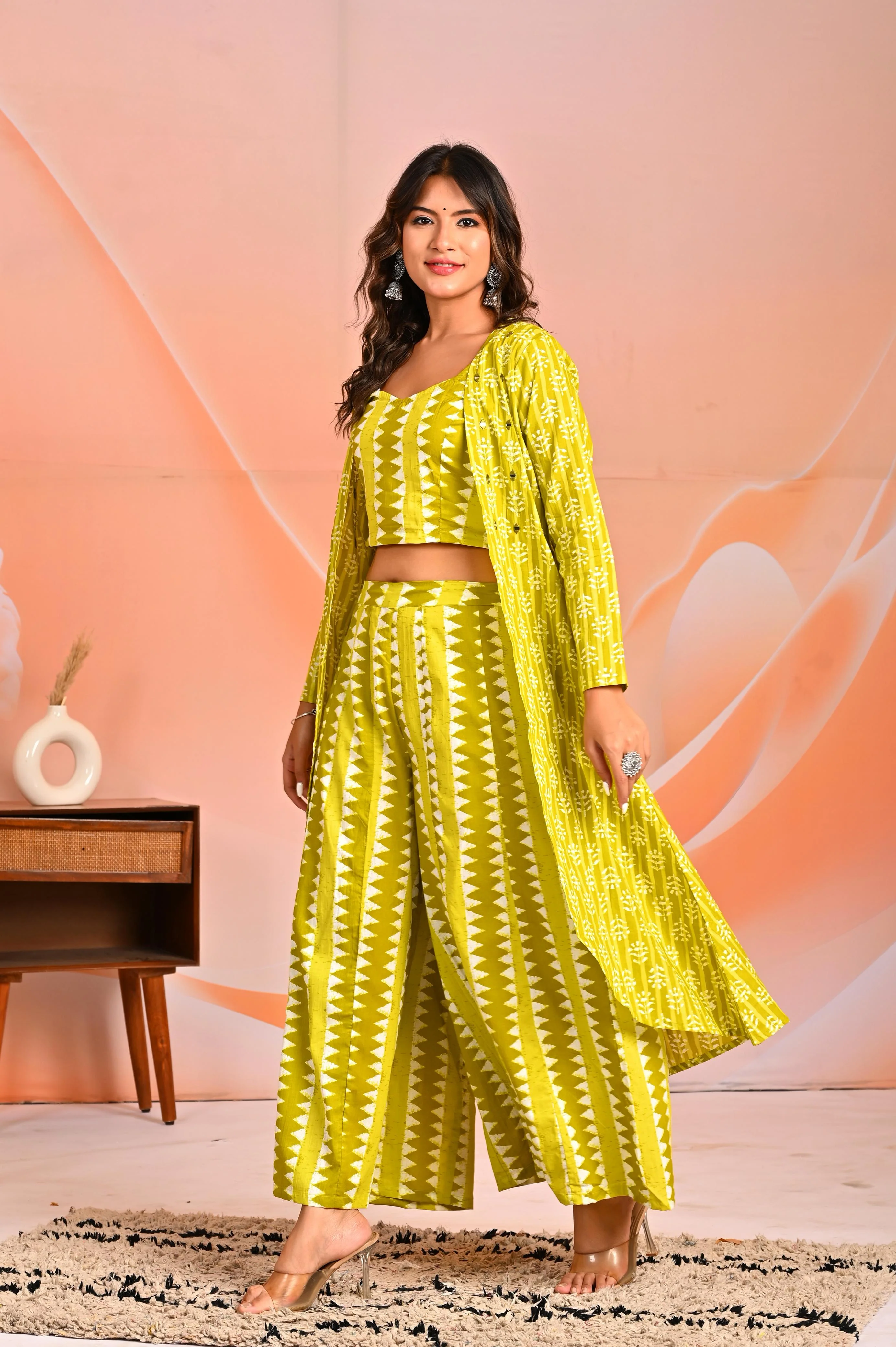 Mahua corn printed 3 pc fusion set - Image 5