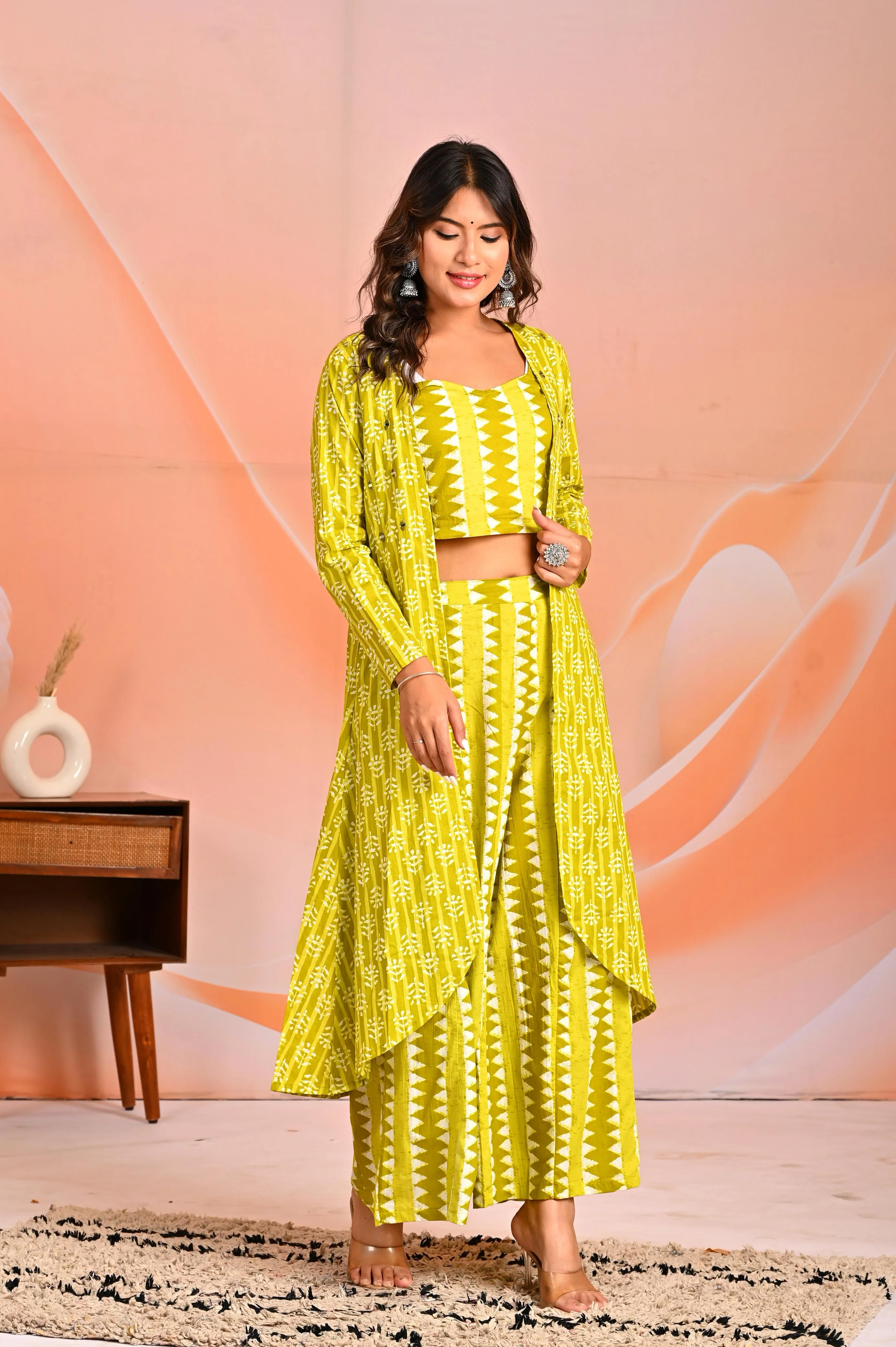 Mahua corn printed 3 pc fusion set - Image 7