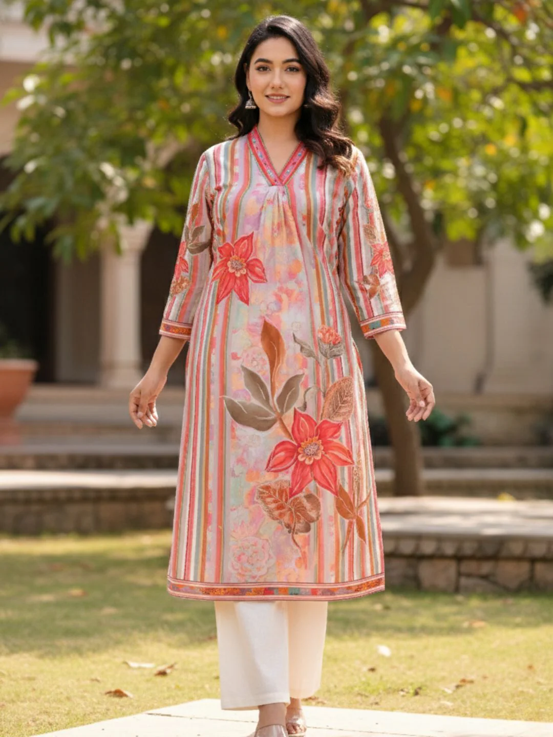Maurya vivid cotton Kurta Pant set - Image 10