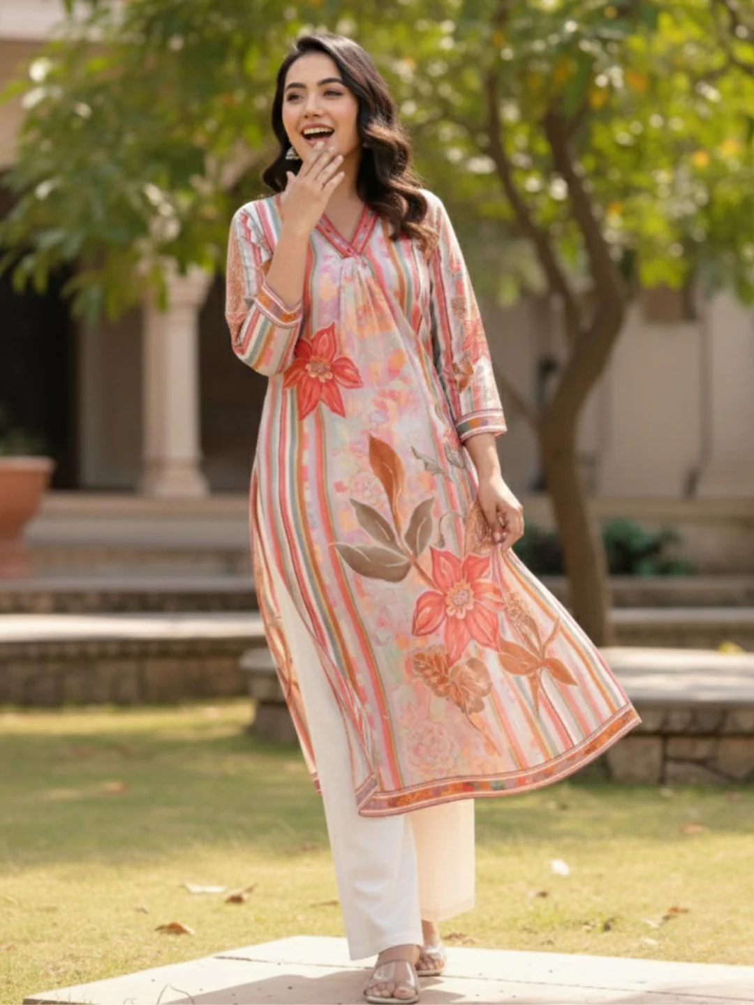 Maurya vivid cotton Kurta Pant set - Image 15