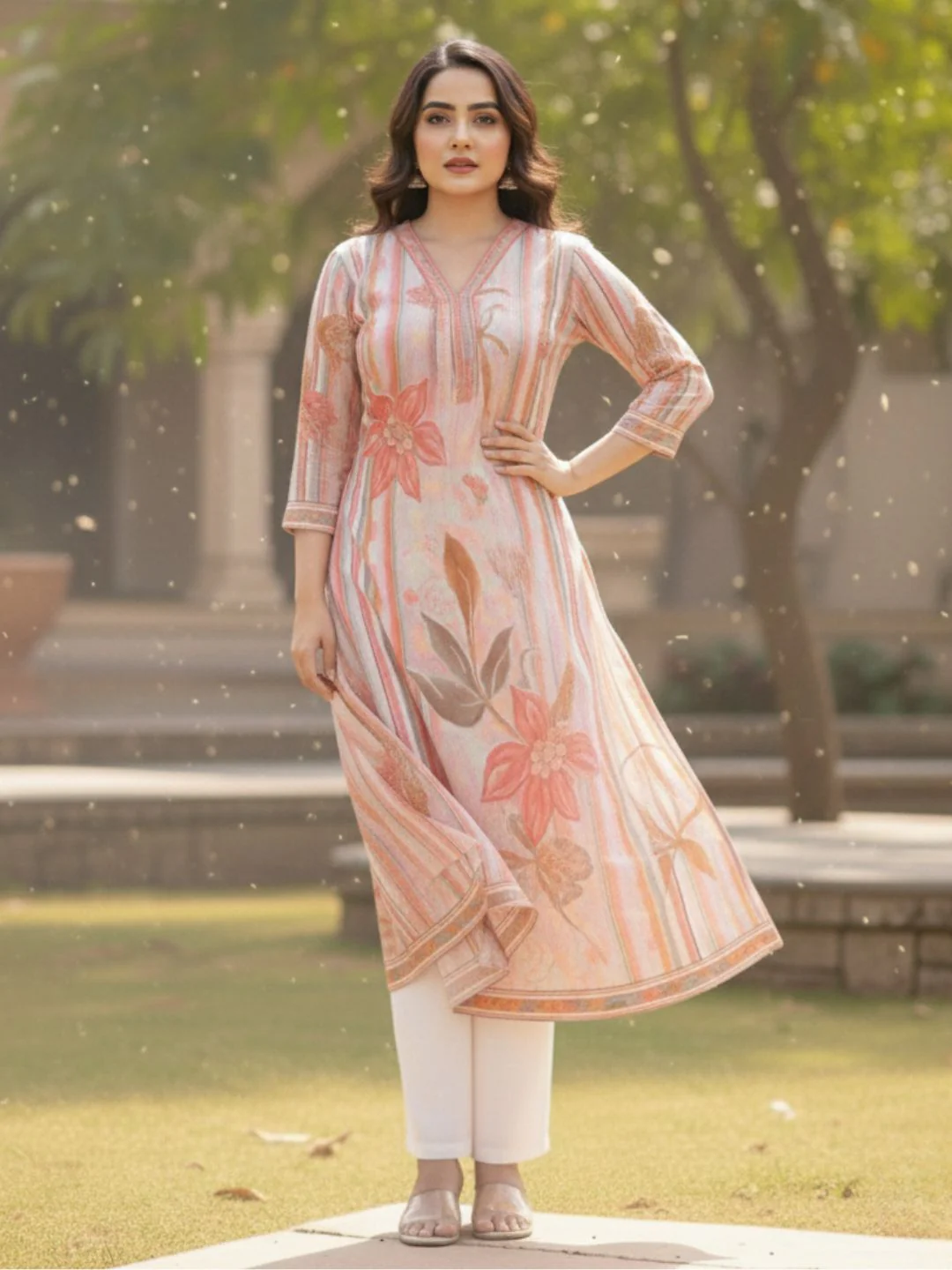 Maurya vivid cotton Kurta Pant set - Image 2