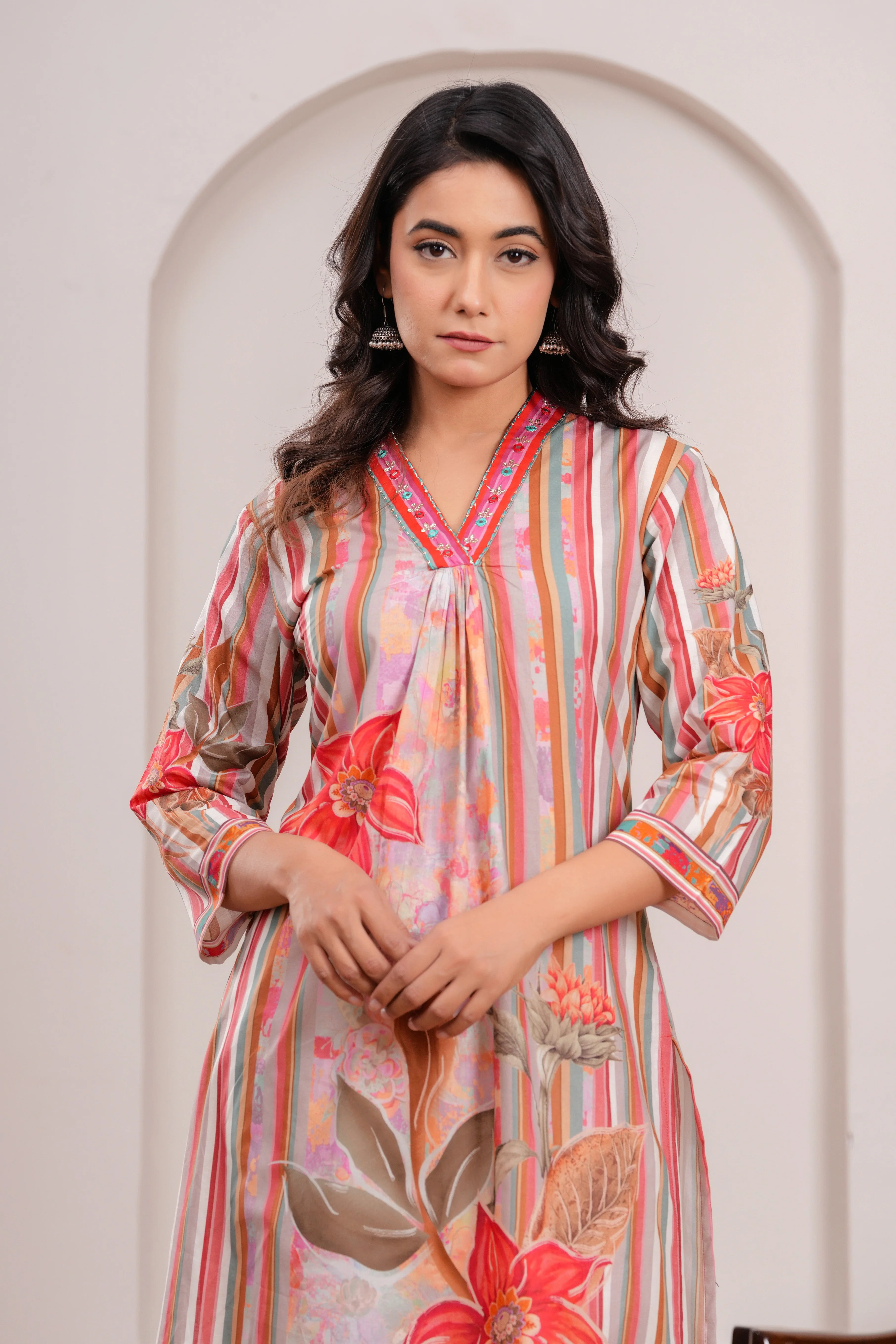 Maurya vivid cotton Kurta Pant set - Image 20