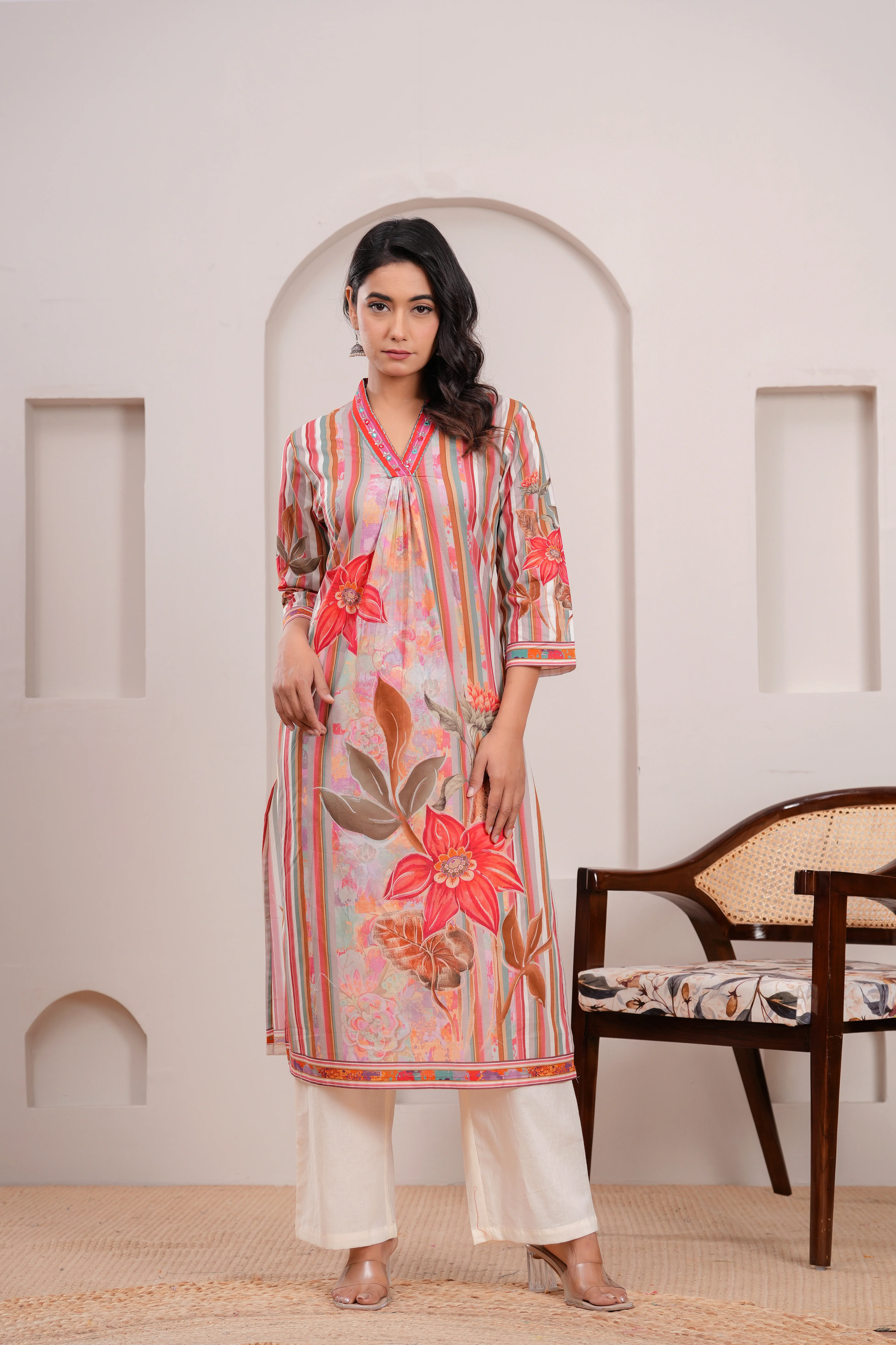 Maurya vivid cotton Kurta Pant set - Image 24