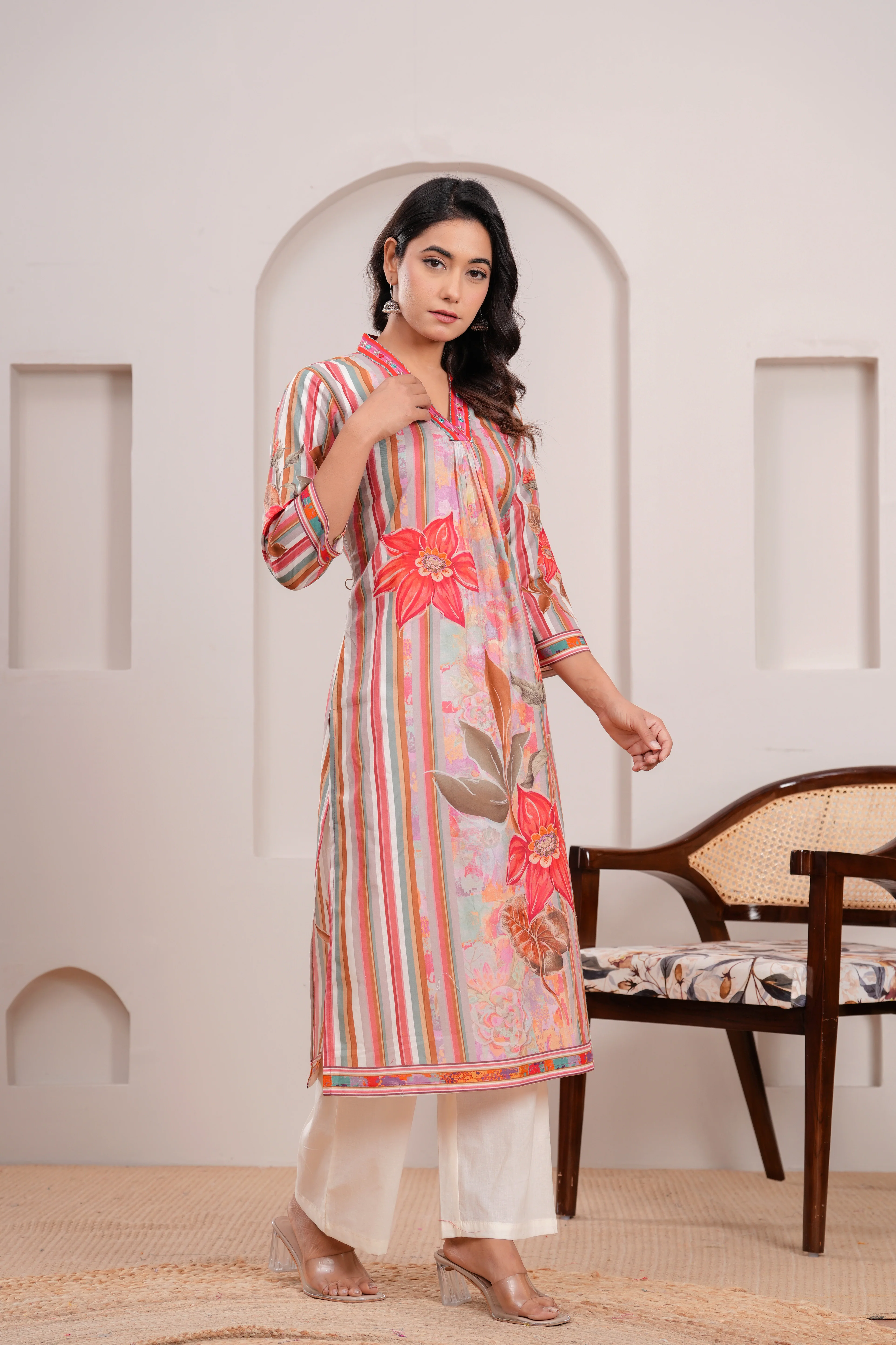 Maurya vivid cotton Kurta Pant set - Image 25
