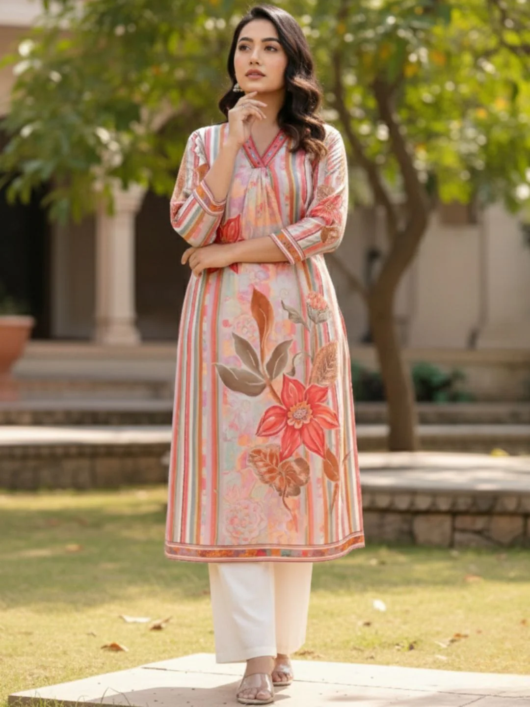 Maurya vivid cotton Kurta Pant set - Image 4