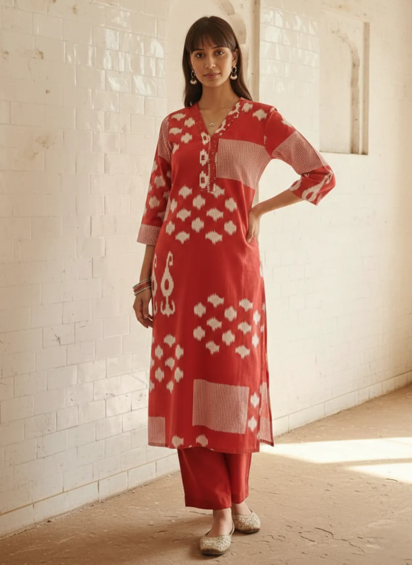 Swades vermi cotton kurta pant set - Image 3