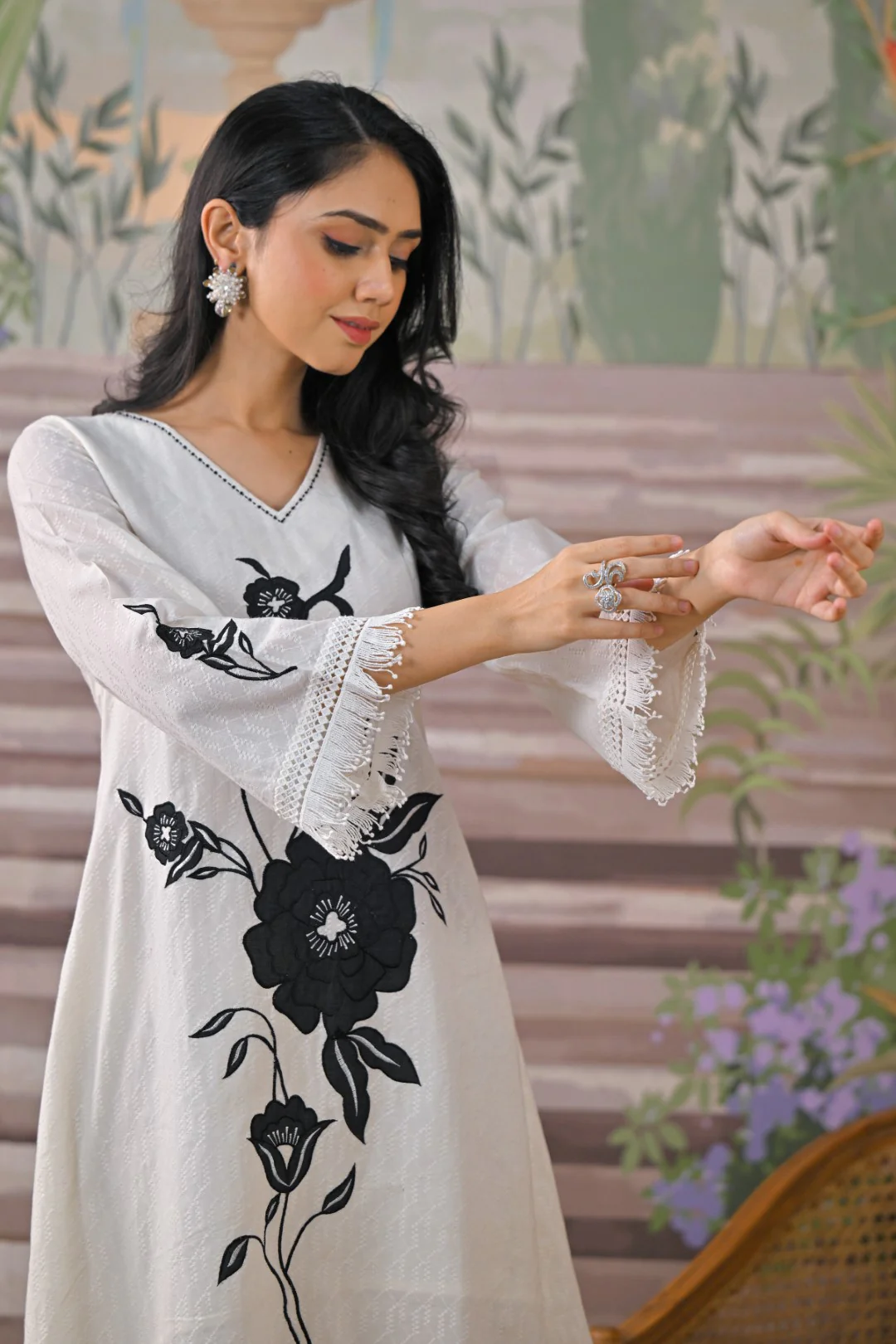 Bali Pearl Applique cotton Co-ord set - Image 2