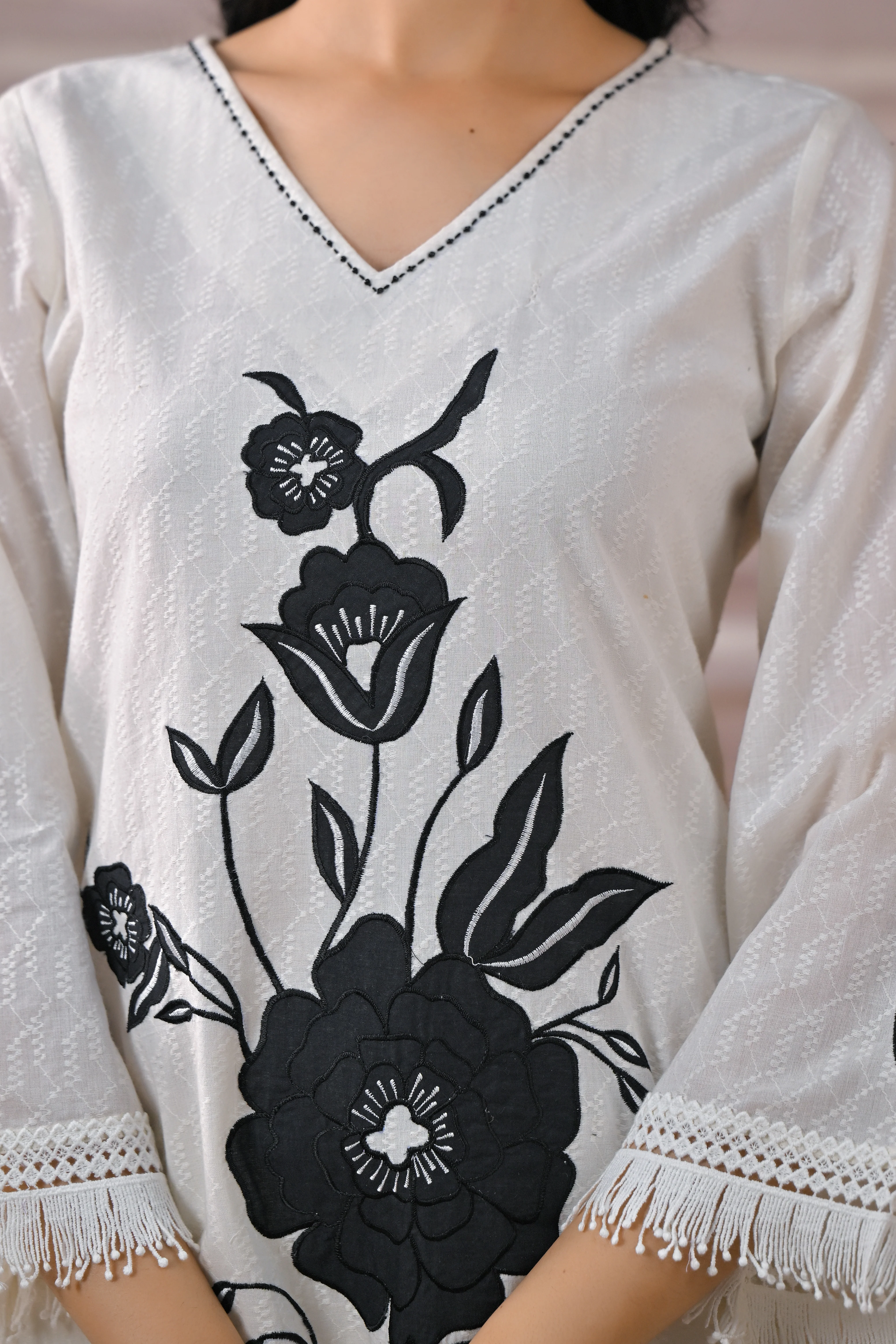 Bali Pearl Applique cotton Co-ord set - Image 4