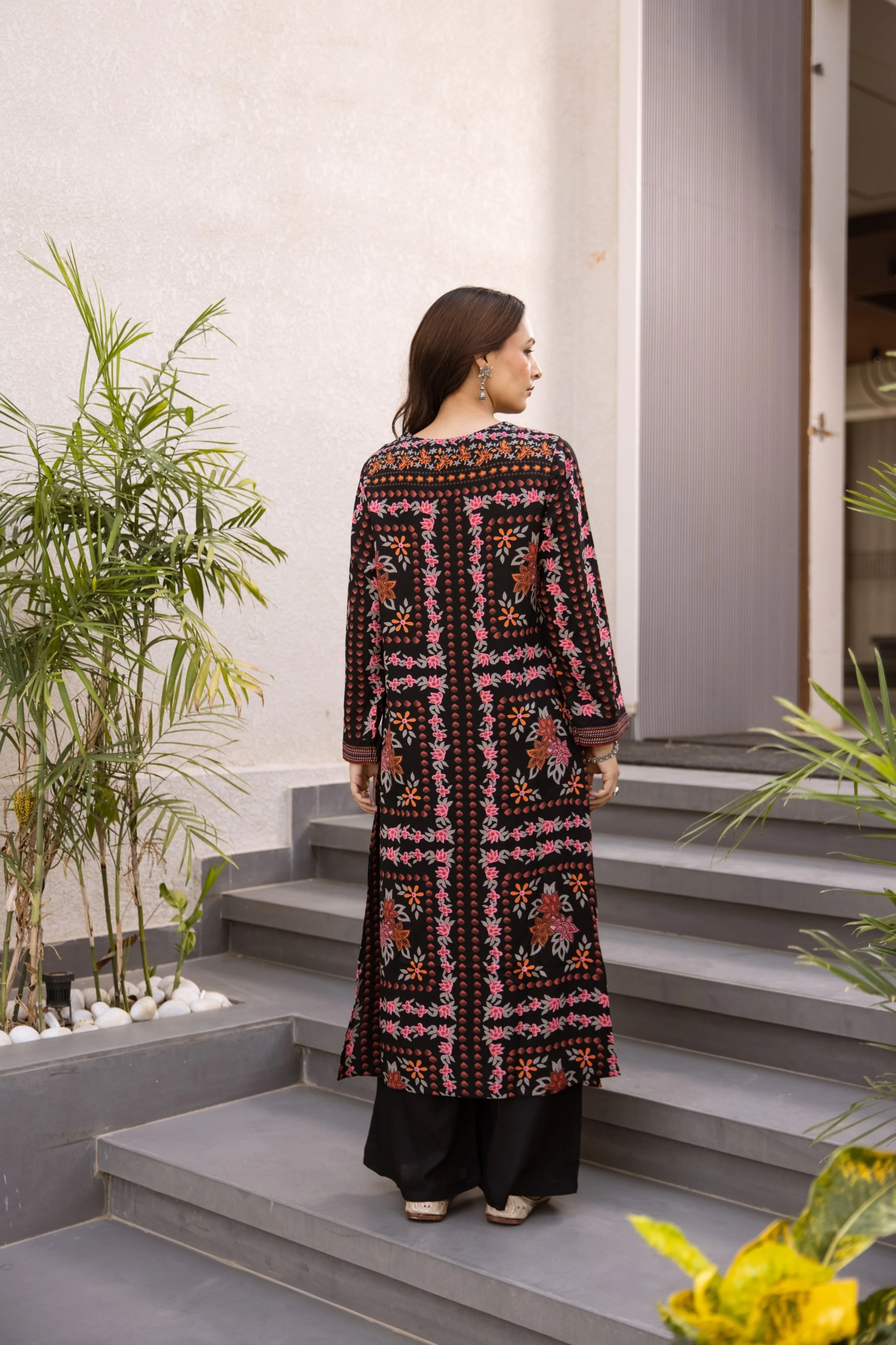 Kabool jade printed kurta pant set - Image 3