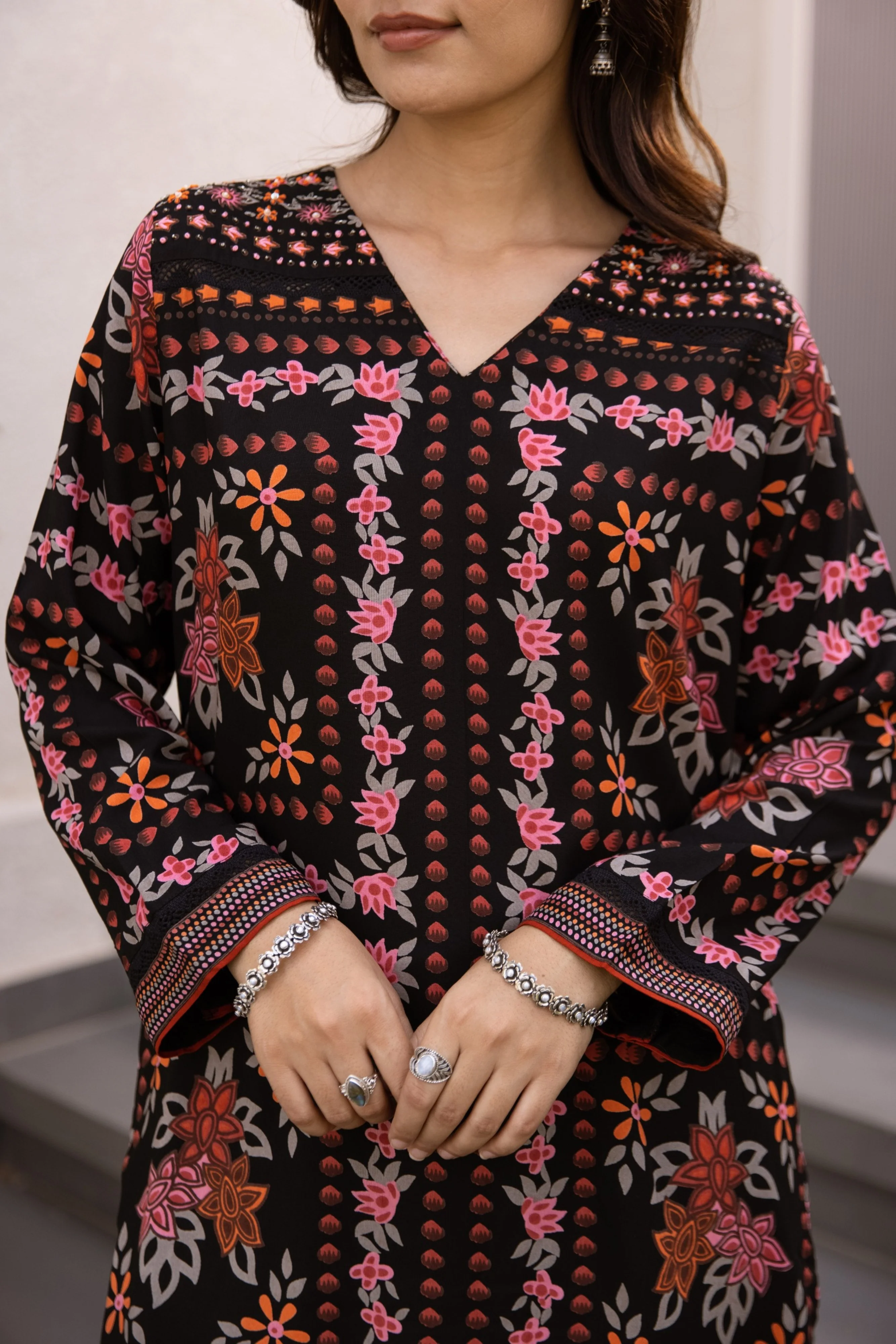 Kabool jade printed kurta pant set - Image 6