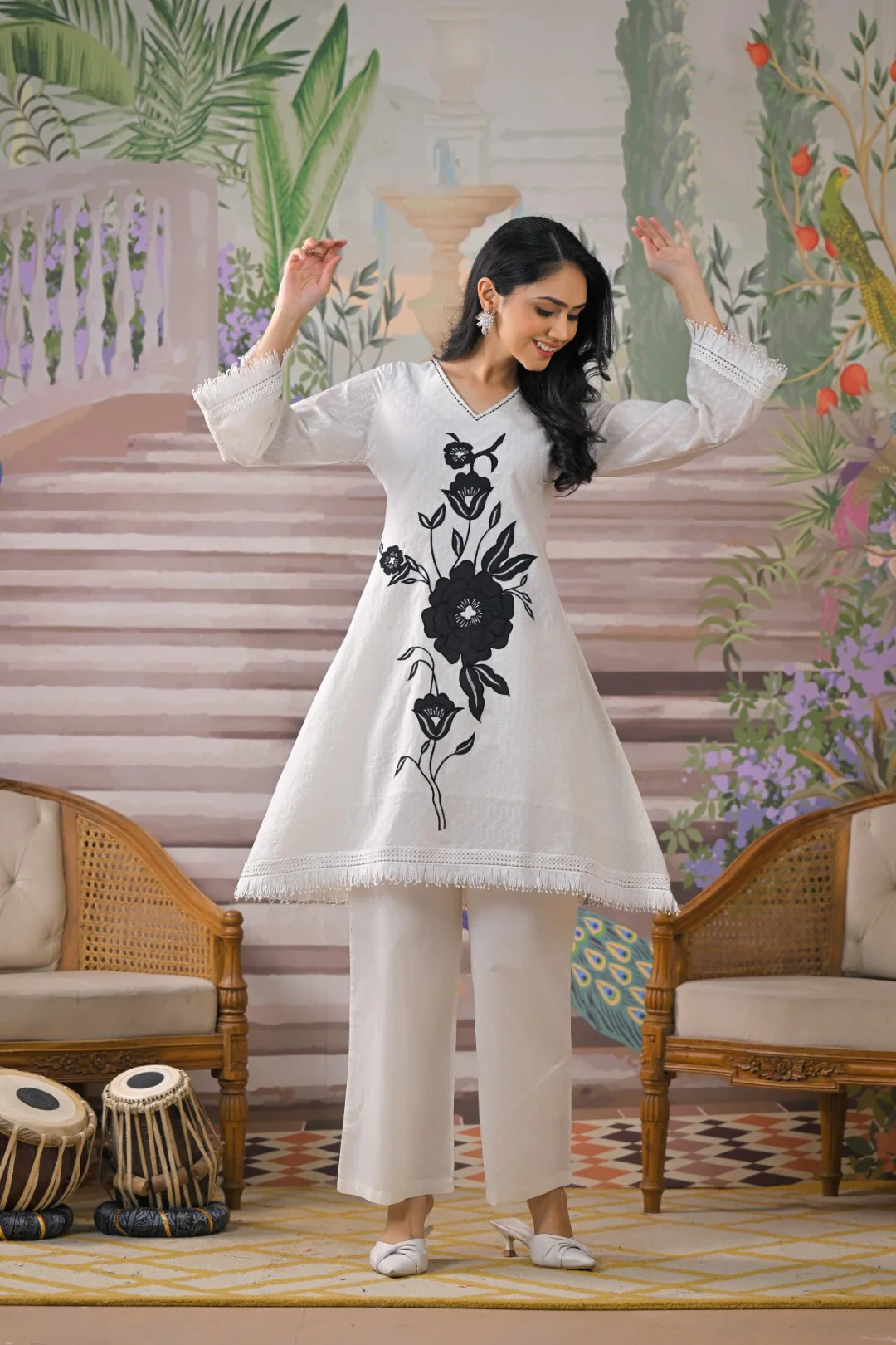 Bali Pearl Applique cotton Co-ord set - Image 5