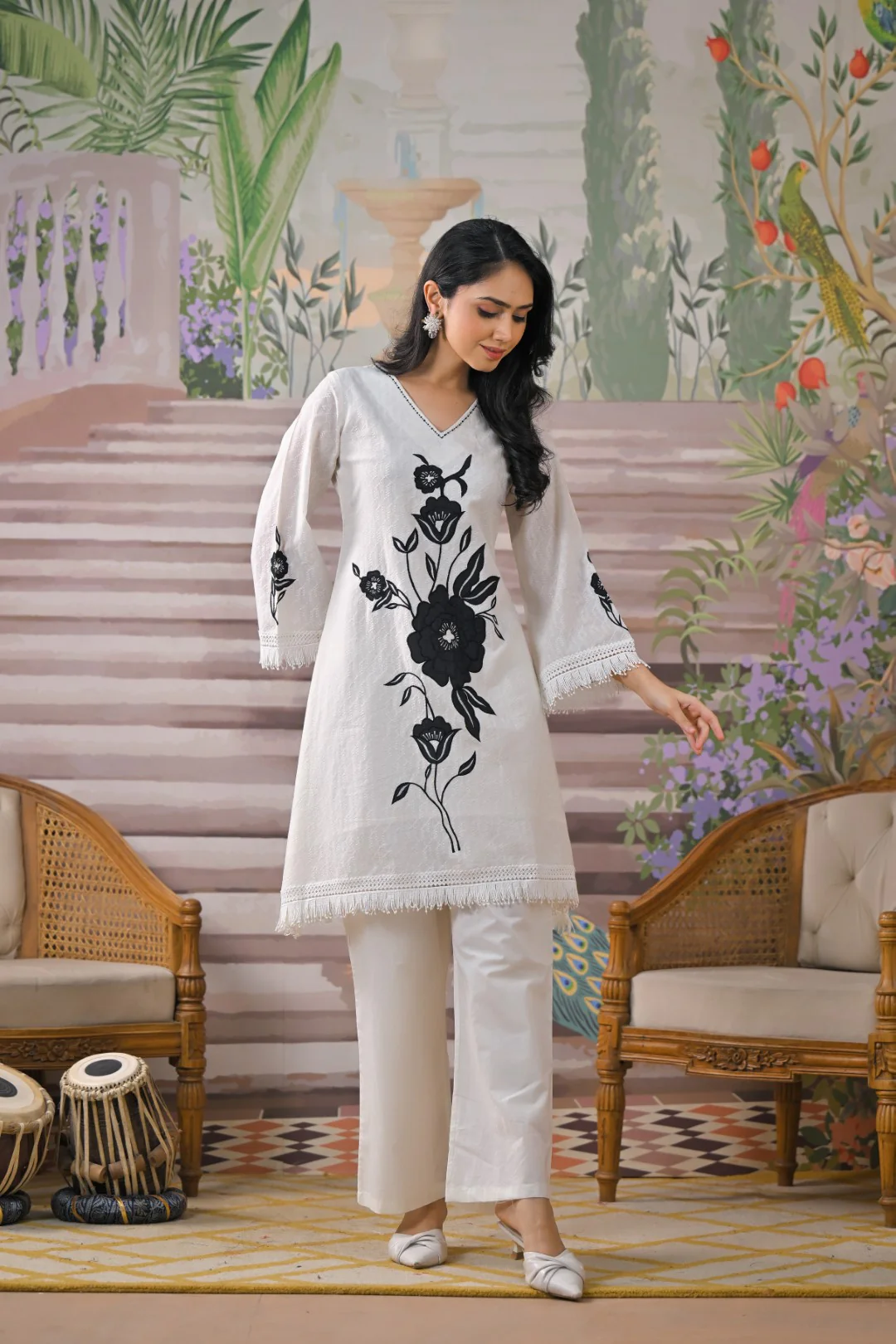Bali Pearl Applique cotton Co-ord set - Image 6