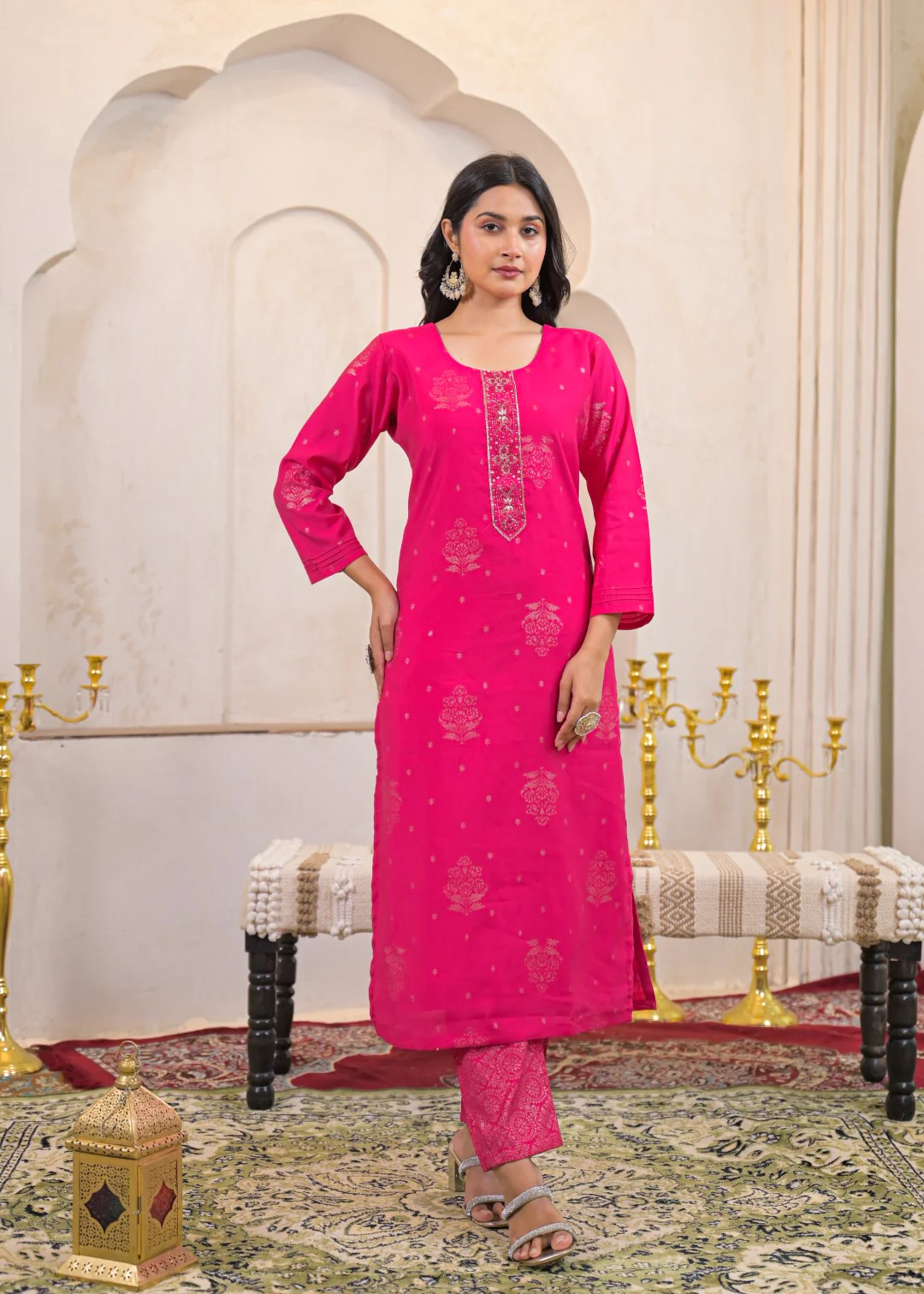 Shanti Raspberry Work Suit Set - Image 8