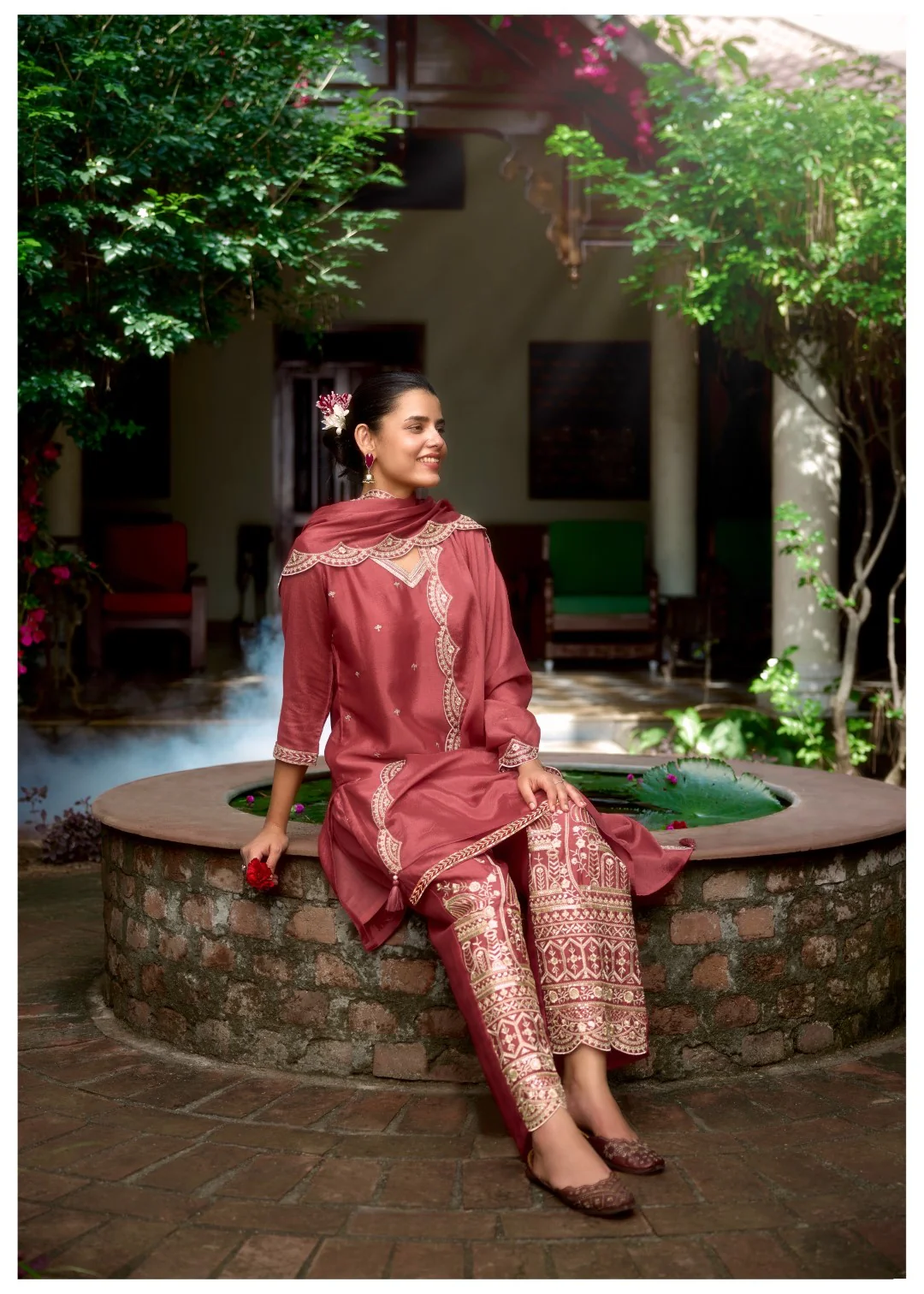 Barista Rust Full embroidery suit set - Image 6