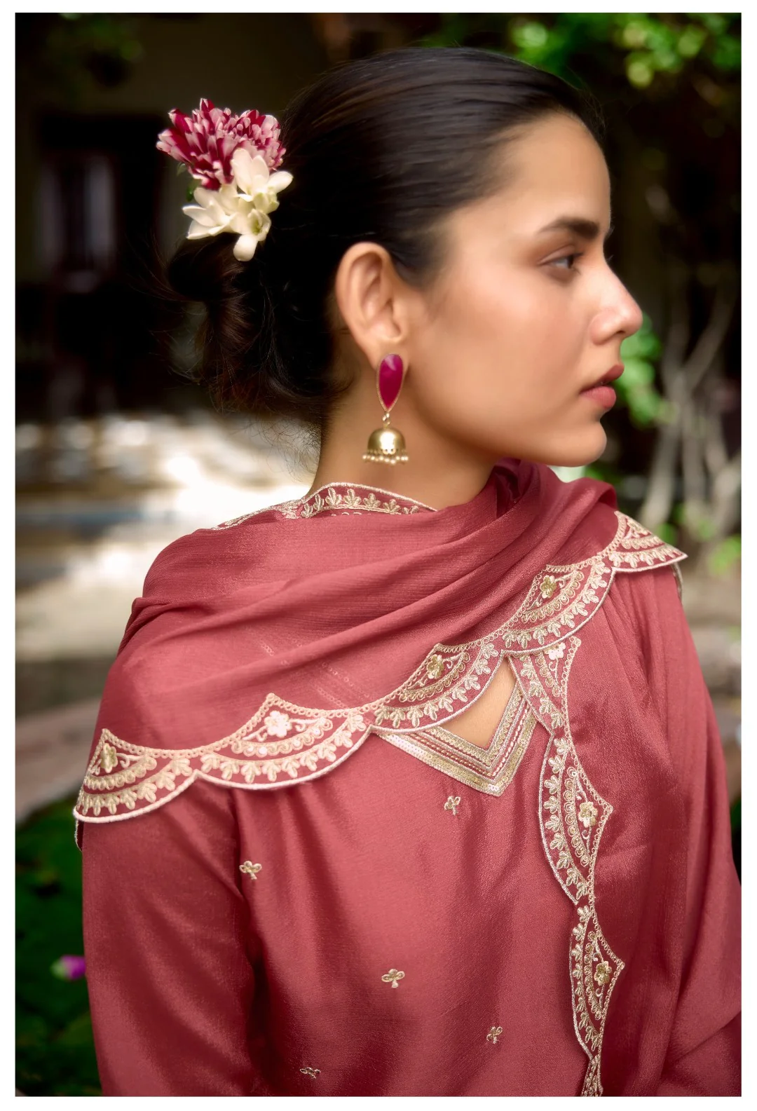 Barista Rust Full embroidery suit set - Image 8