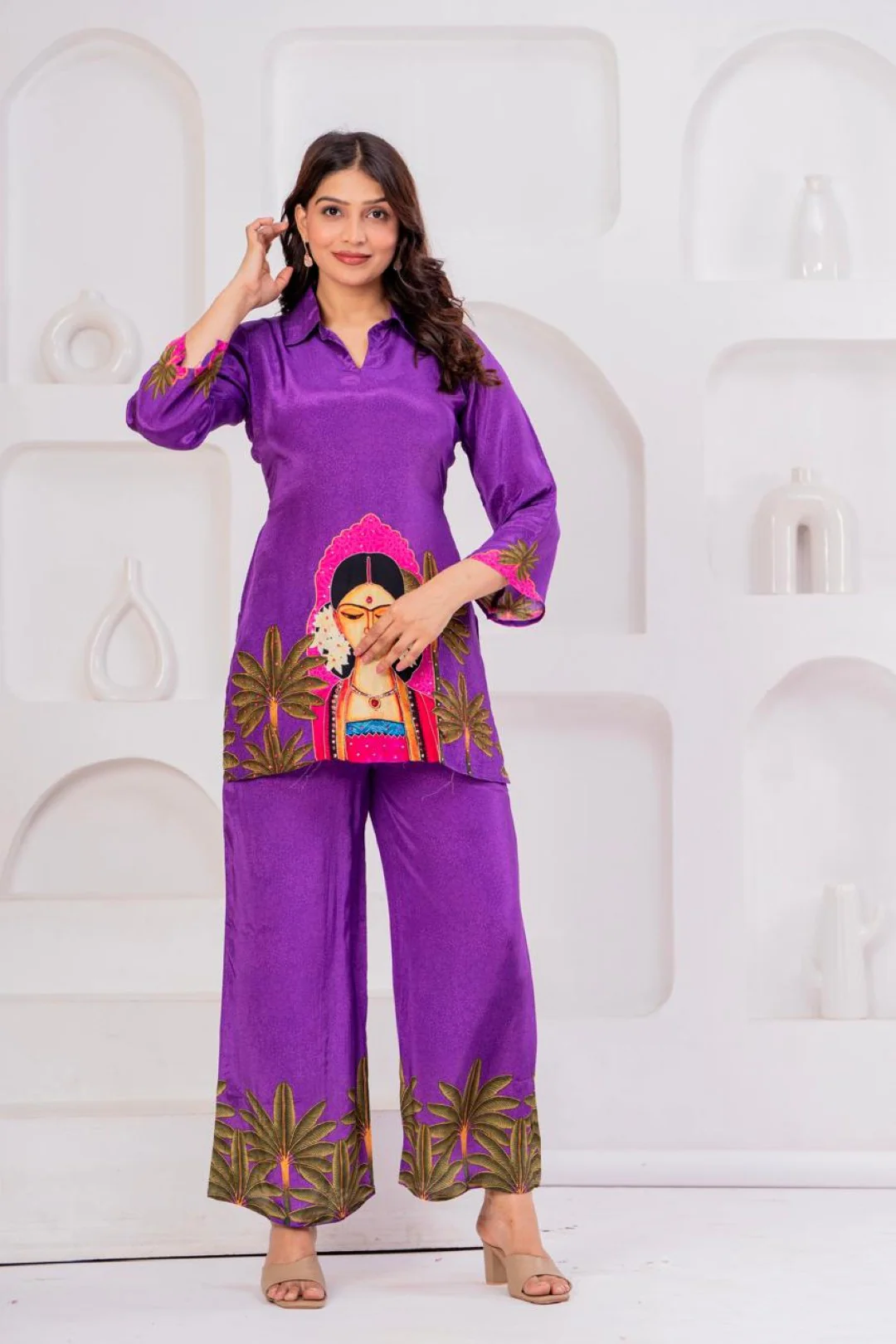 Maurya Claret Printed Co-ord Set - Image 4