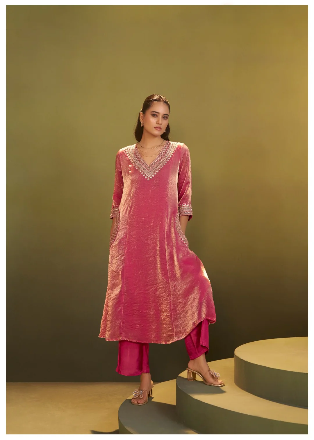 Jagriti Rose Full Work Suit set - Image 5