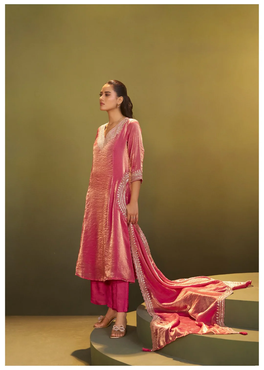 Jagriti Rose Full Work Suit set - Image 9