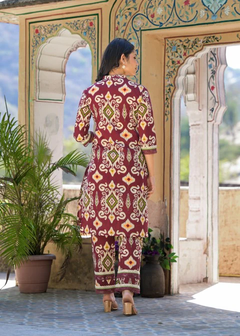 Aranya Jam ikat Print Cotton Co-ord Set - Image 3