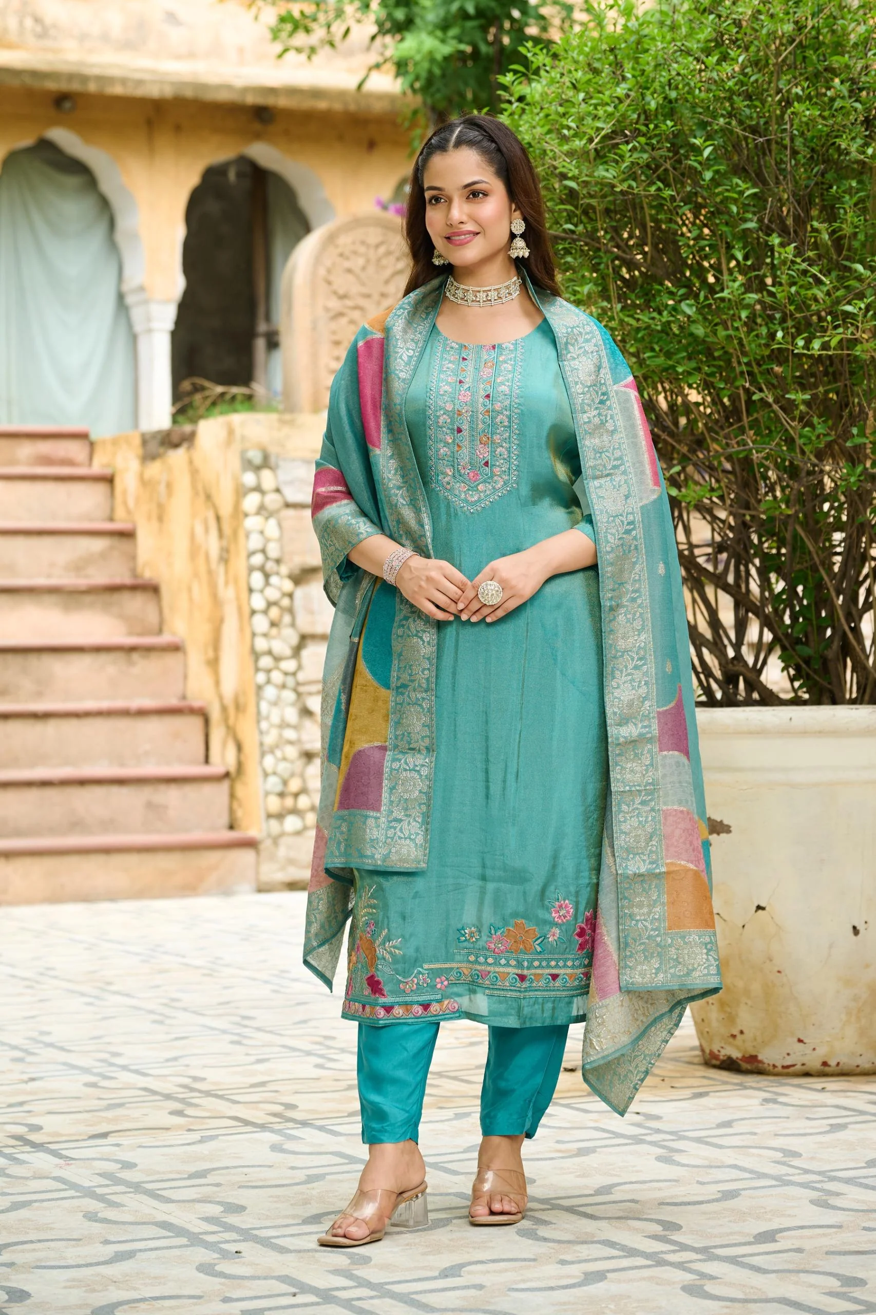 Malti Verdigris Work Suit Set - Image 4