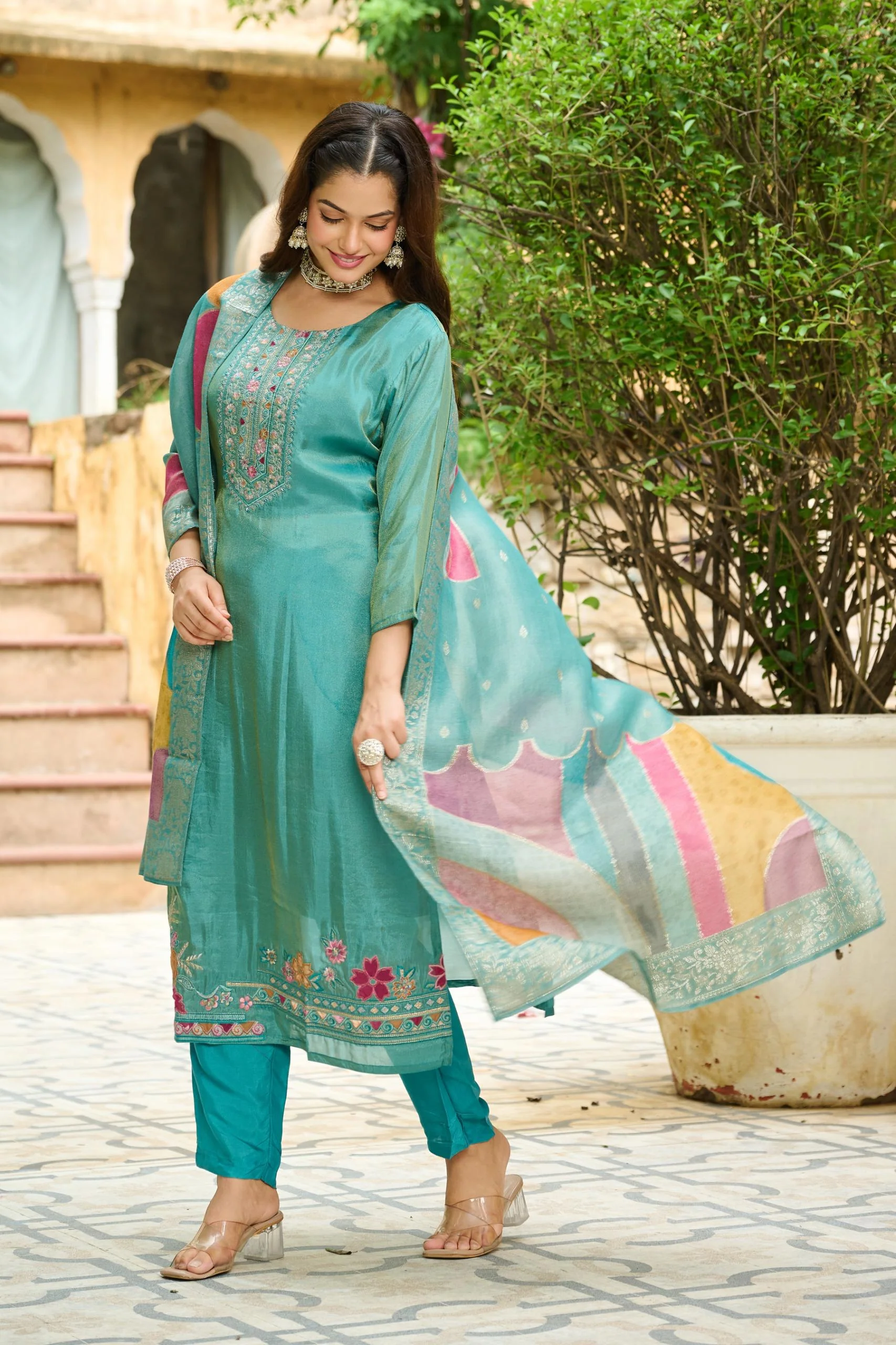 Malti Verdigris Work Suit Set - Image 5