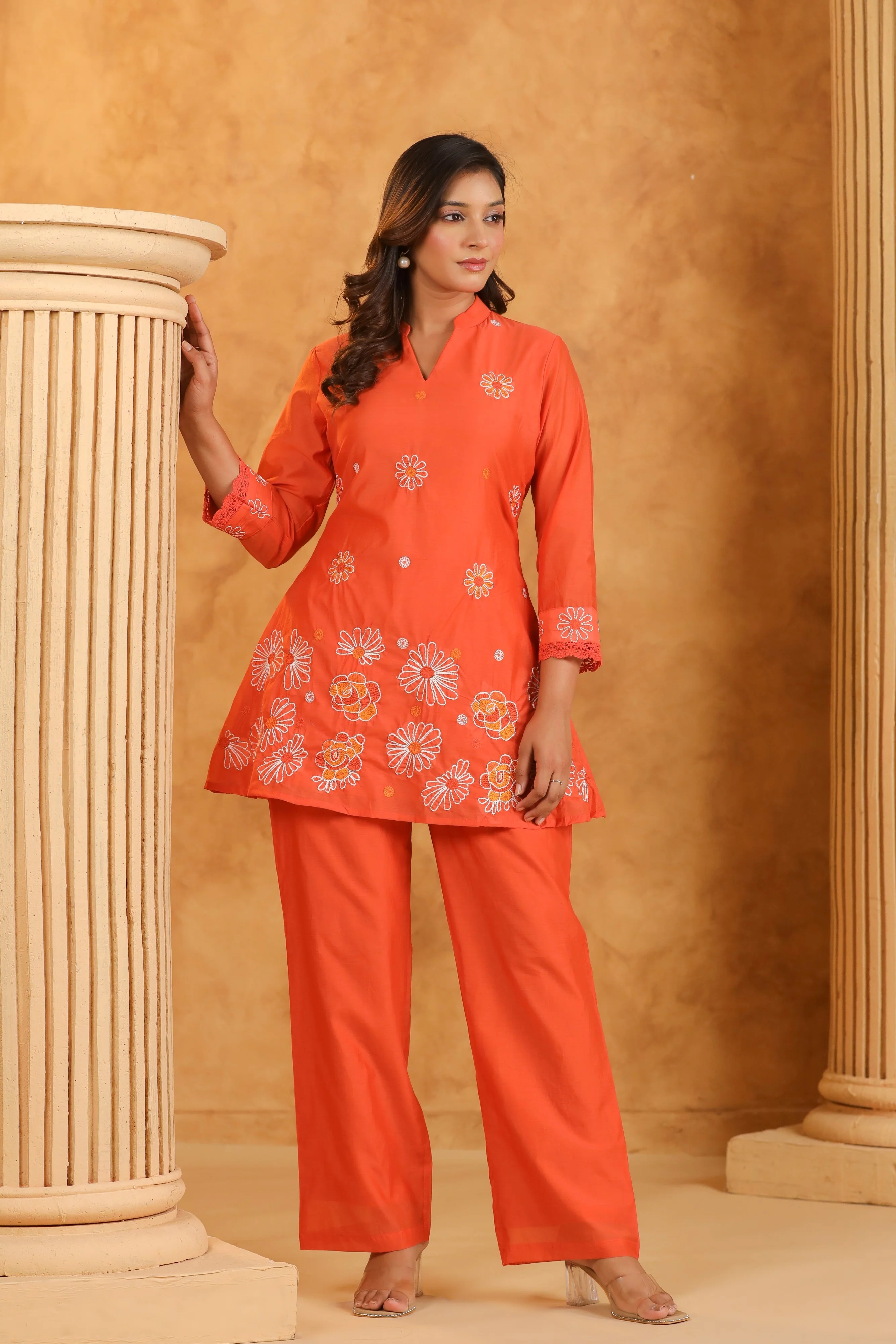 Hardik oranges embroidery co-ord Set - Image 7