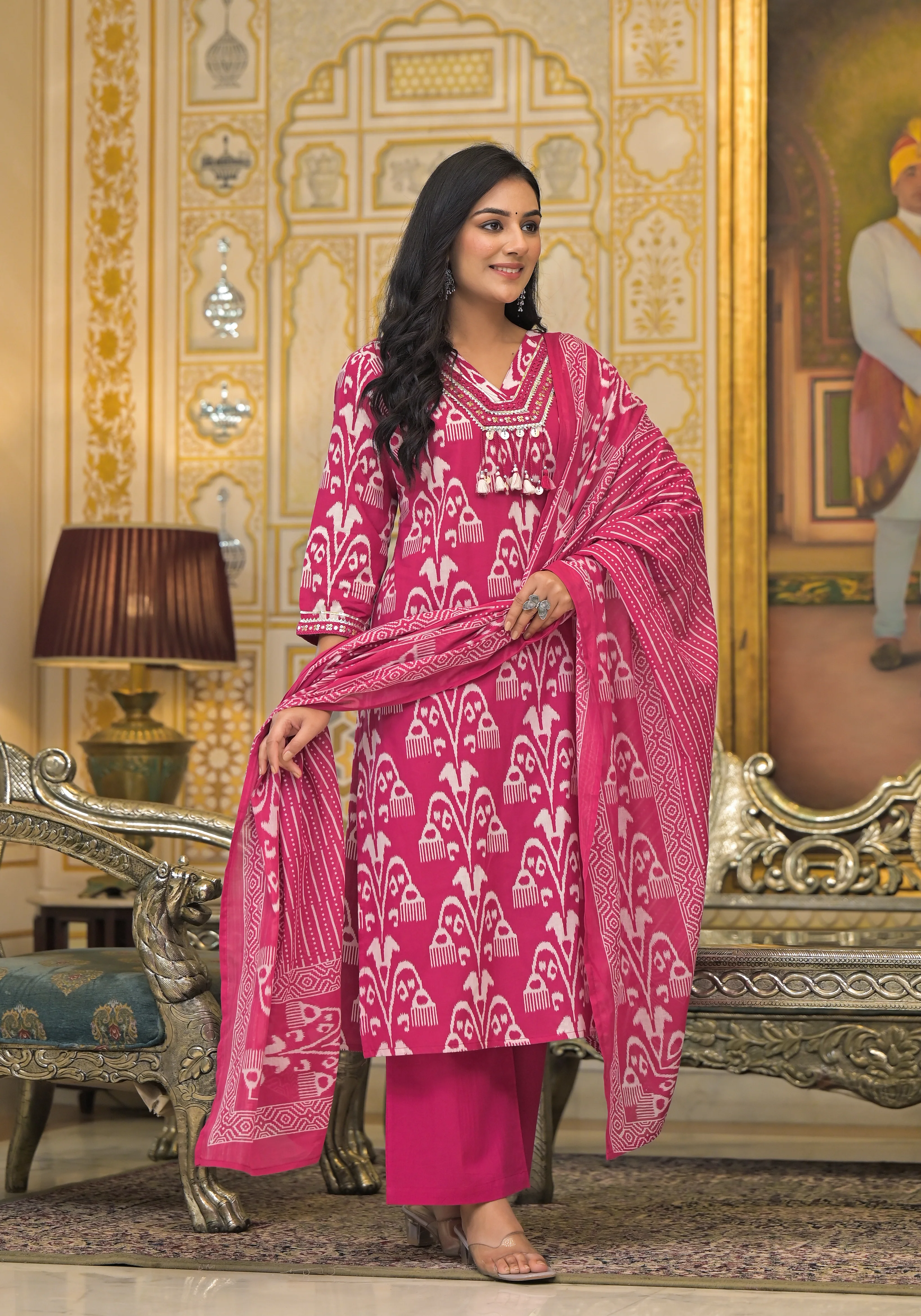 Hiya Rose Cotton Suit set - Image 4