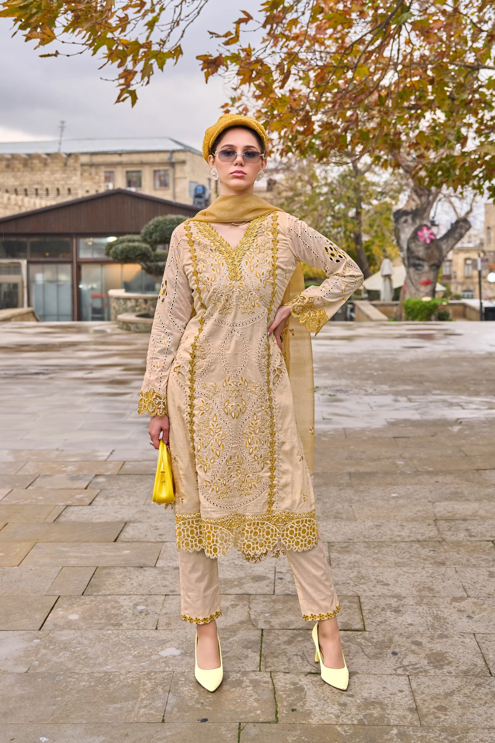 Ayat Basil Full Embroidery Lawn Suit Set - Image 4