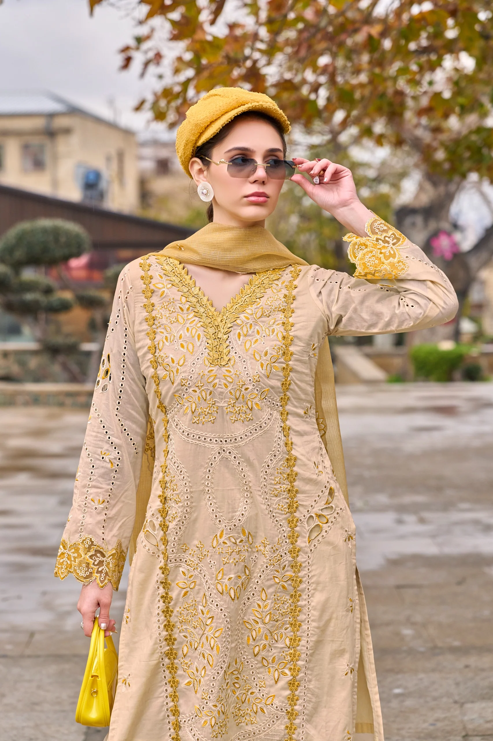 Ayat Basil Full Embroidery Lawn Suit Set - Image 5