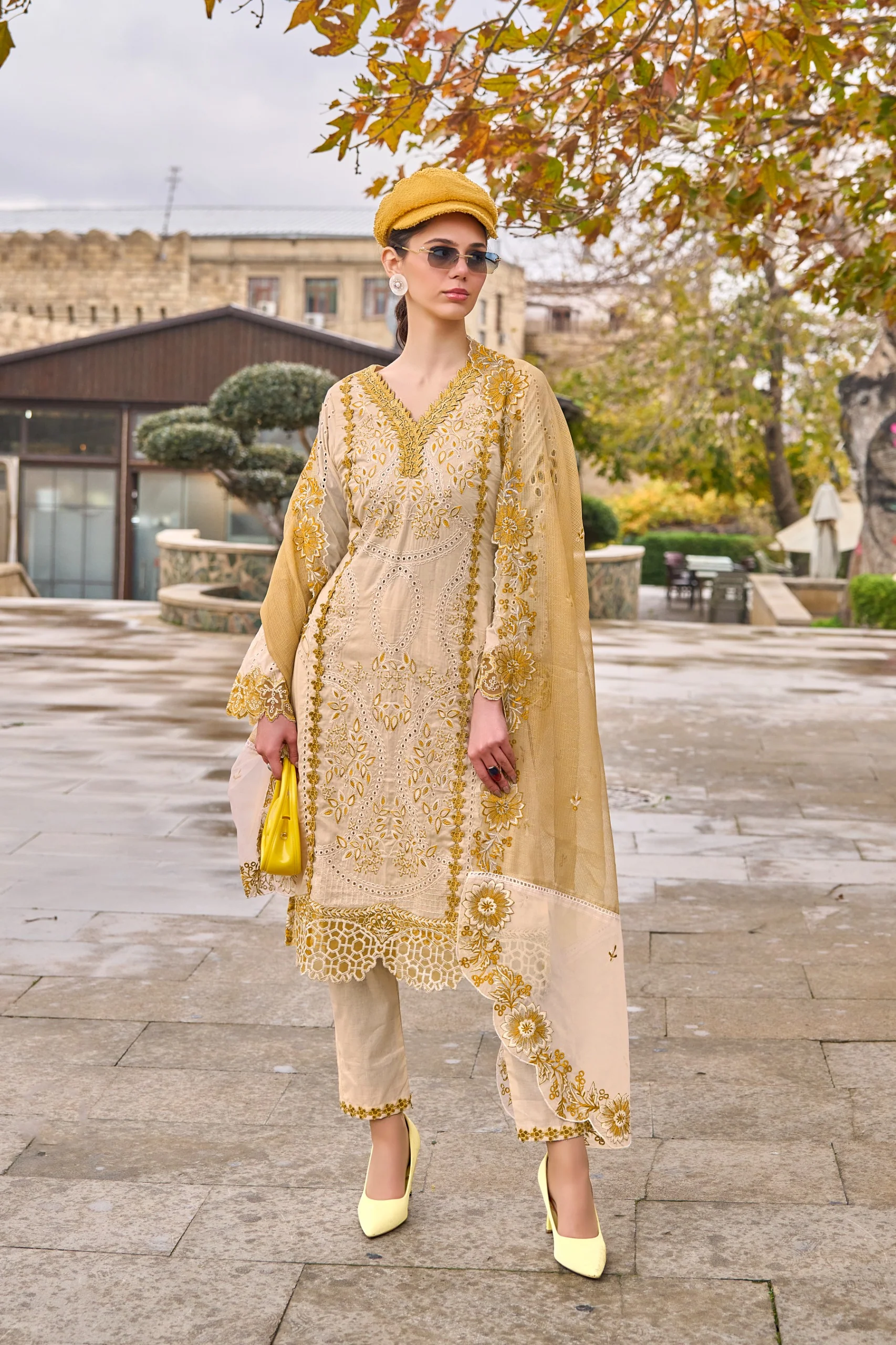 Ayat Basil Full Embroidery Lawn Suit Set - Image 6