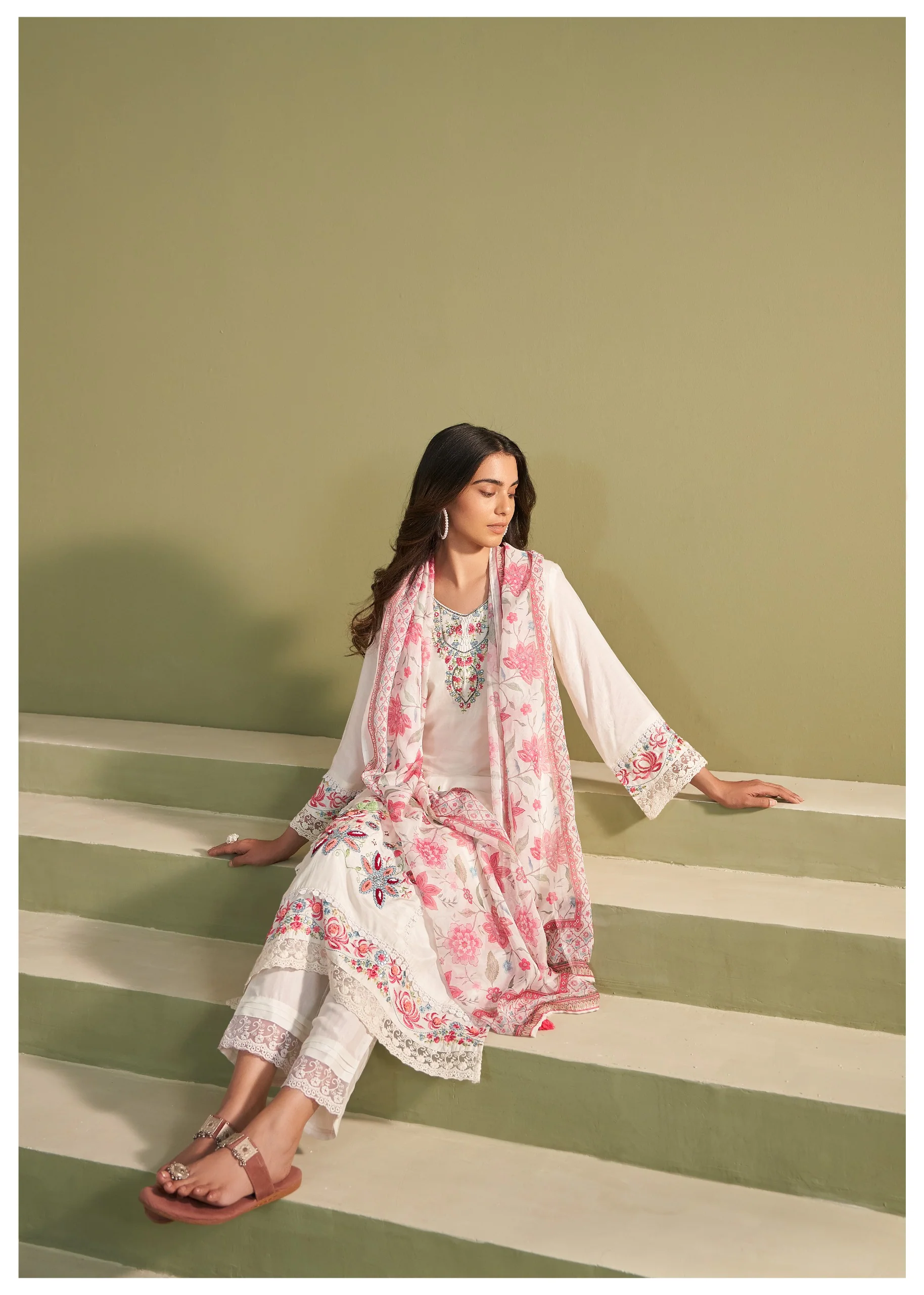 Nadira Misri Embroidered Lawn Suit Set - Image 3
