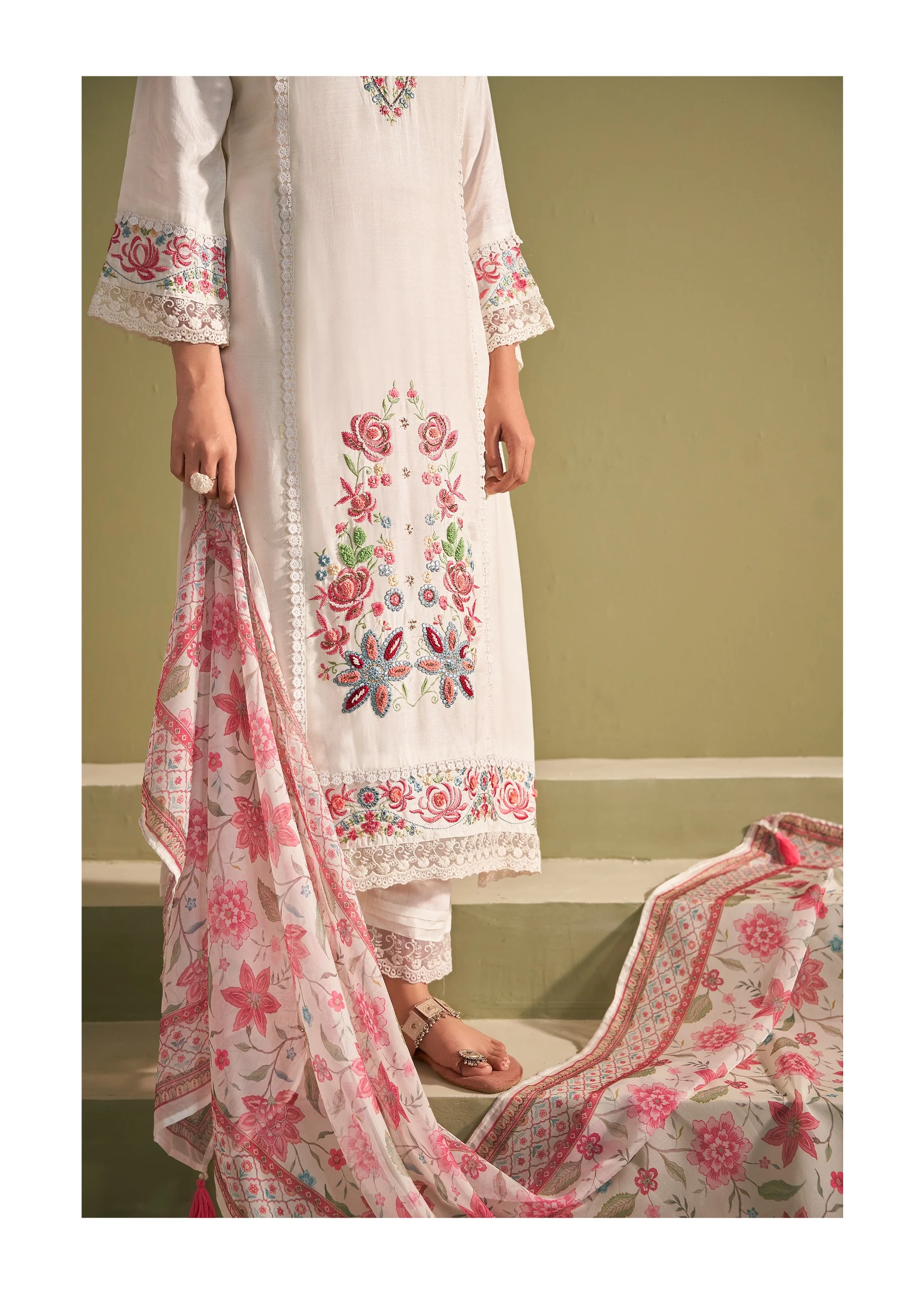 Nadira Misri Embroidered Lawn Suit Set - Image 7