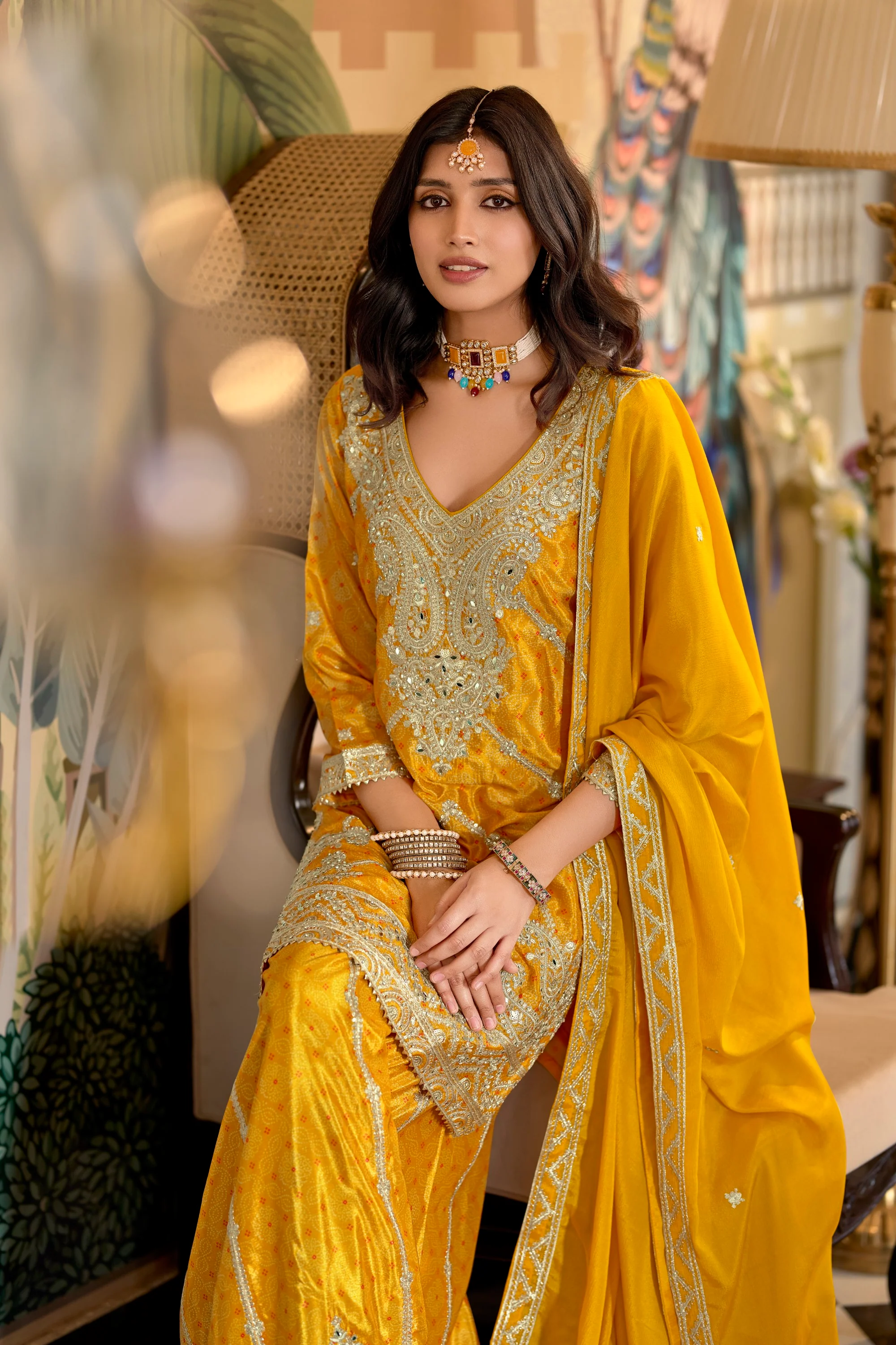 Sreyashi Amber Premium Full Heavy Work Suit set - Image 2