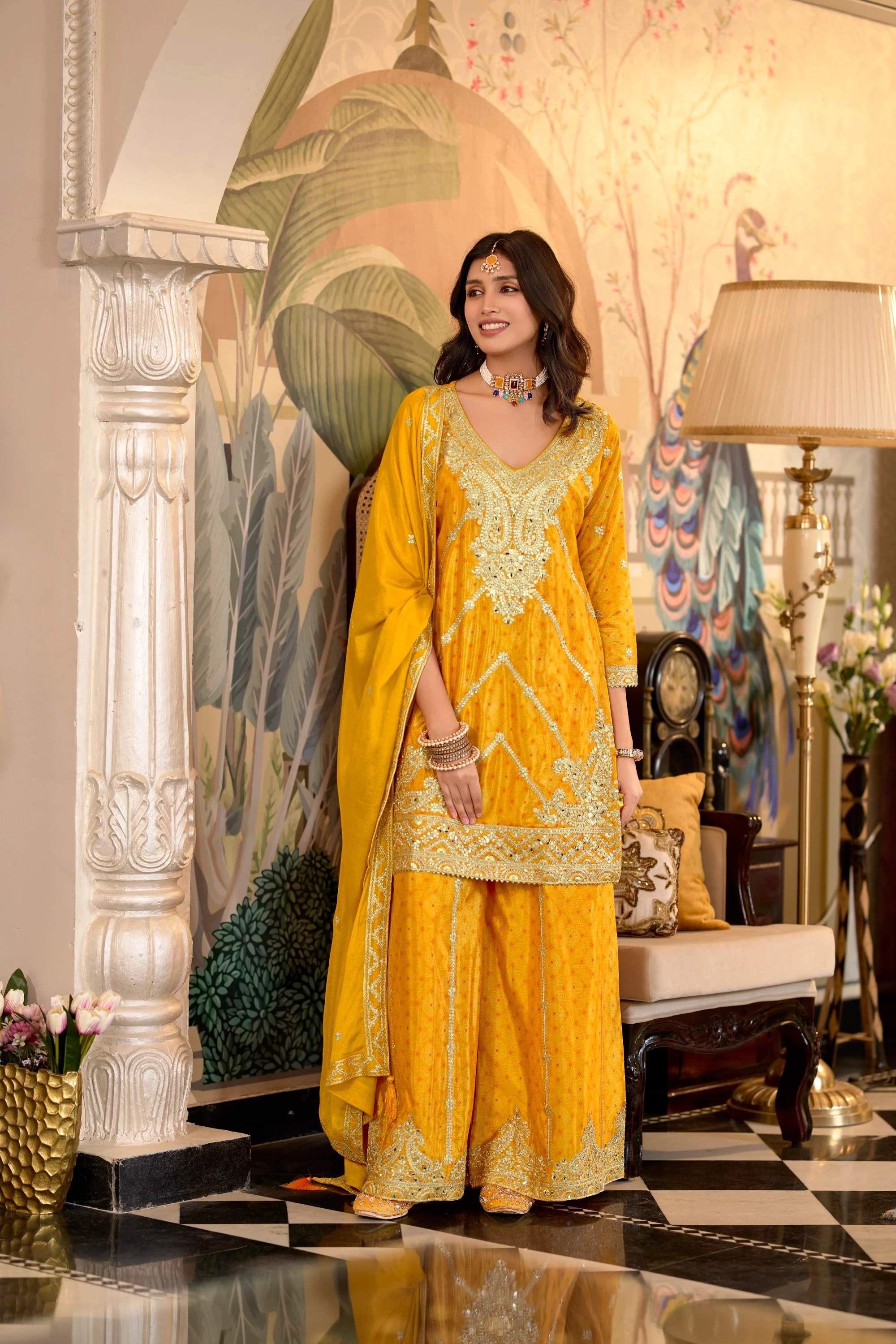 Sreyashi Amber Premium Full Heavy Work Suit set - Image 3