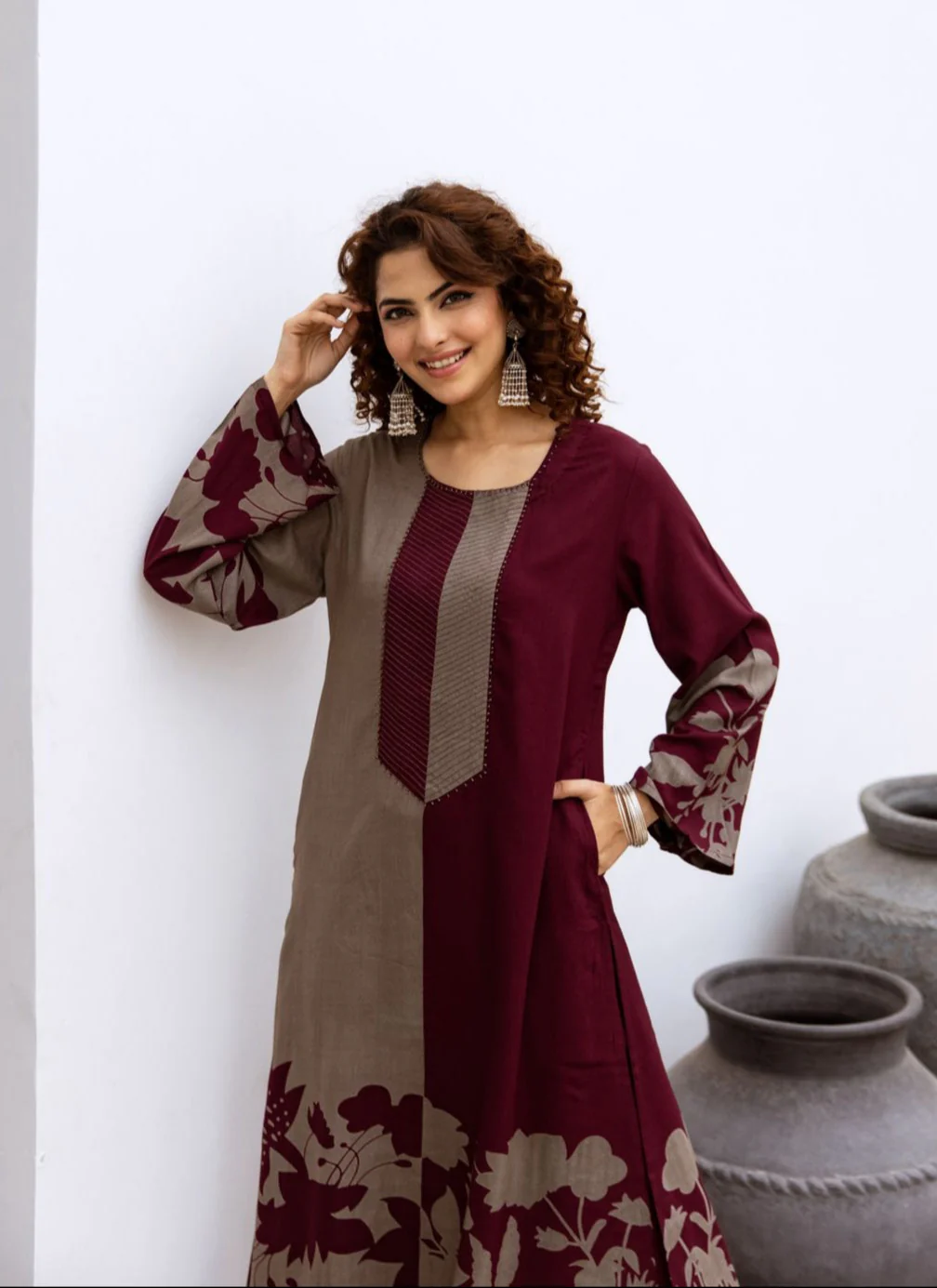 Bakul Mulberry Printed Kurta Pant Set - Image 2