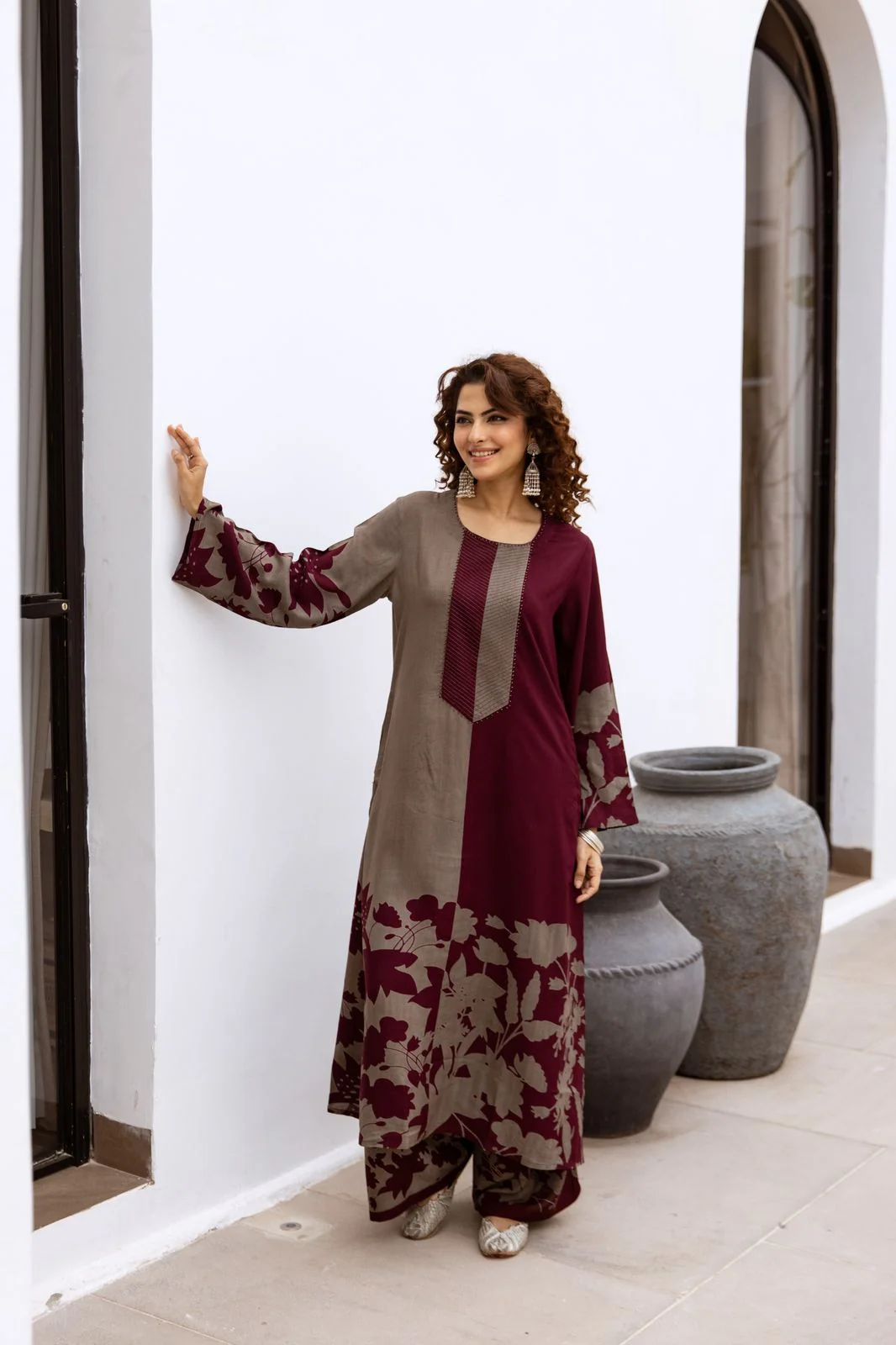 Bakul Mulberry Printed Kurta Pant Set - Image 5