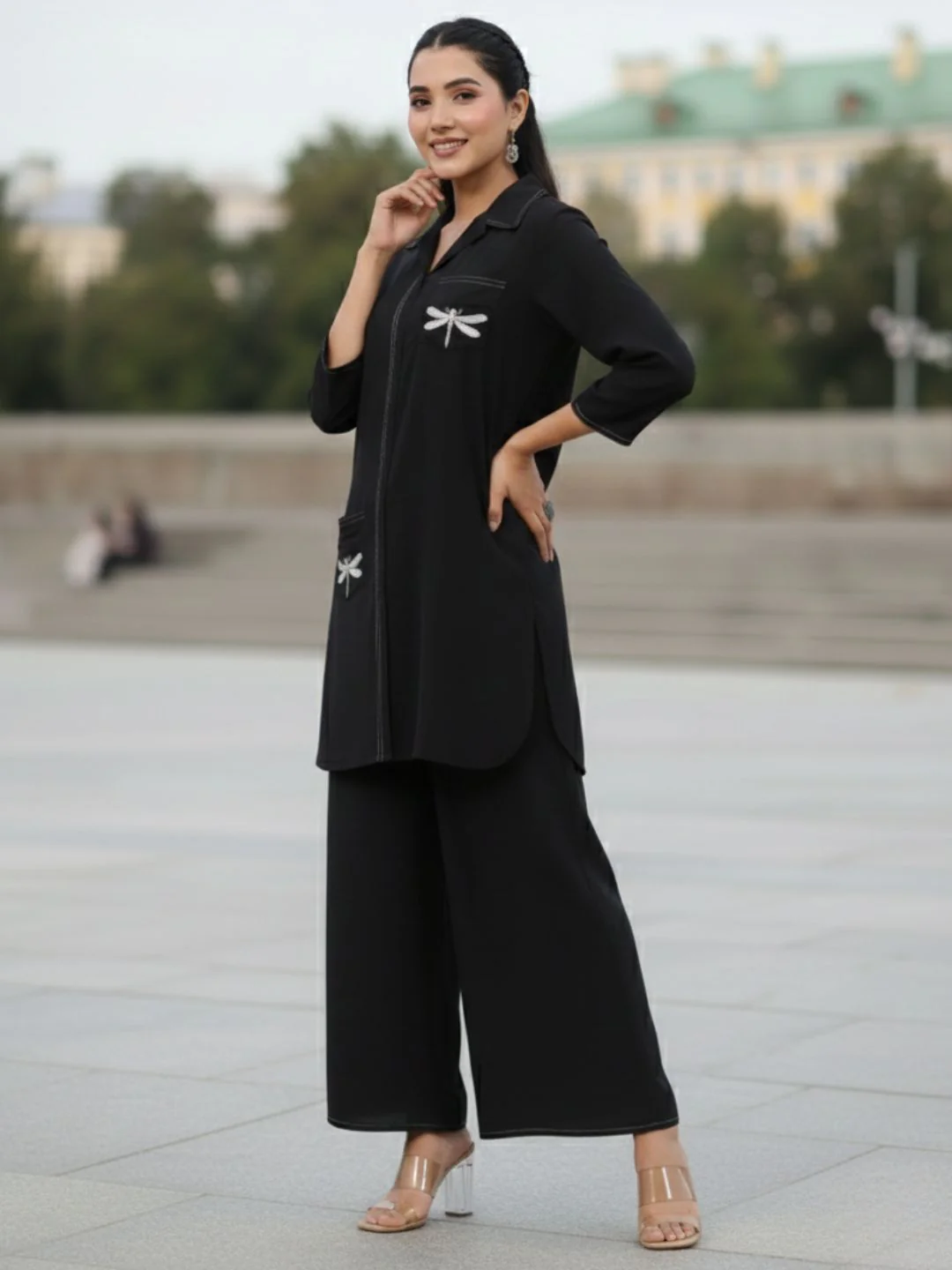 Jayti onyx Butterfly Cotton Co-ord Set - Image 2