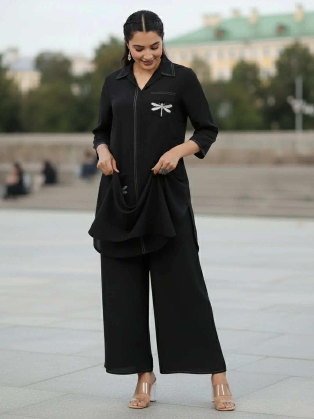 Jayti onyx Butterfly Cotton Co-ord Set - Image 3