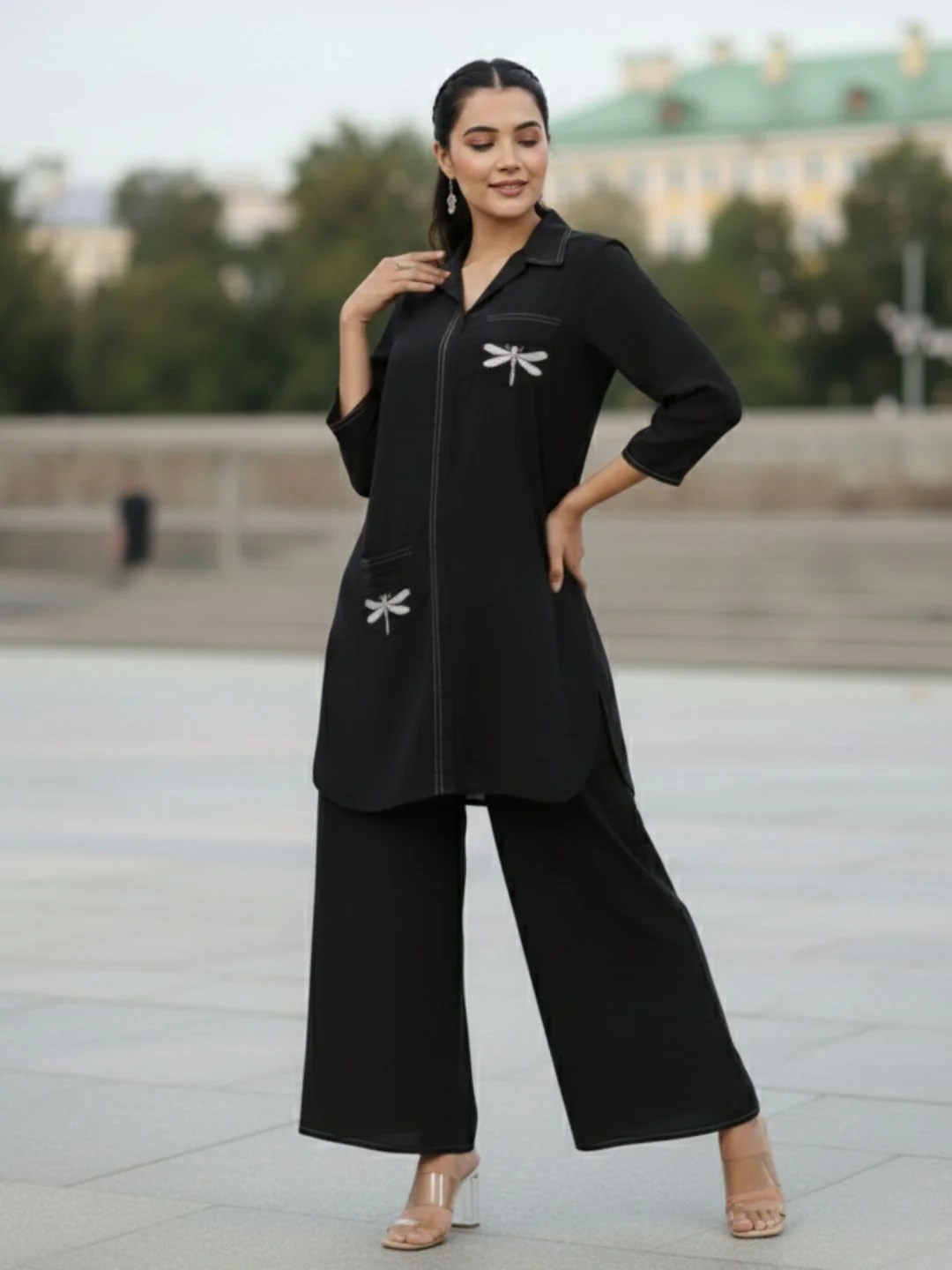 Jayti onyx Butterfly Cotton Co-ord Set - Image 4