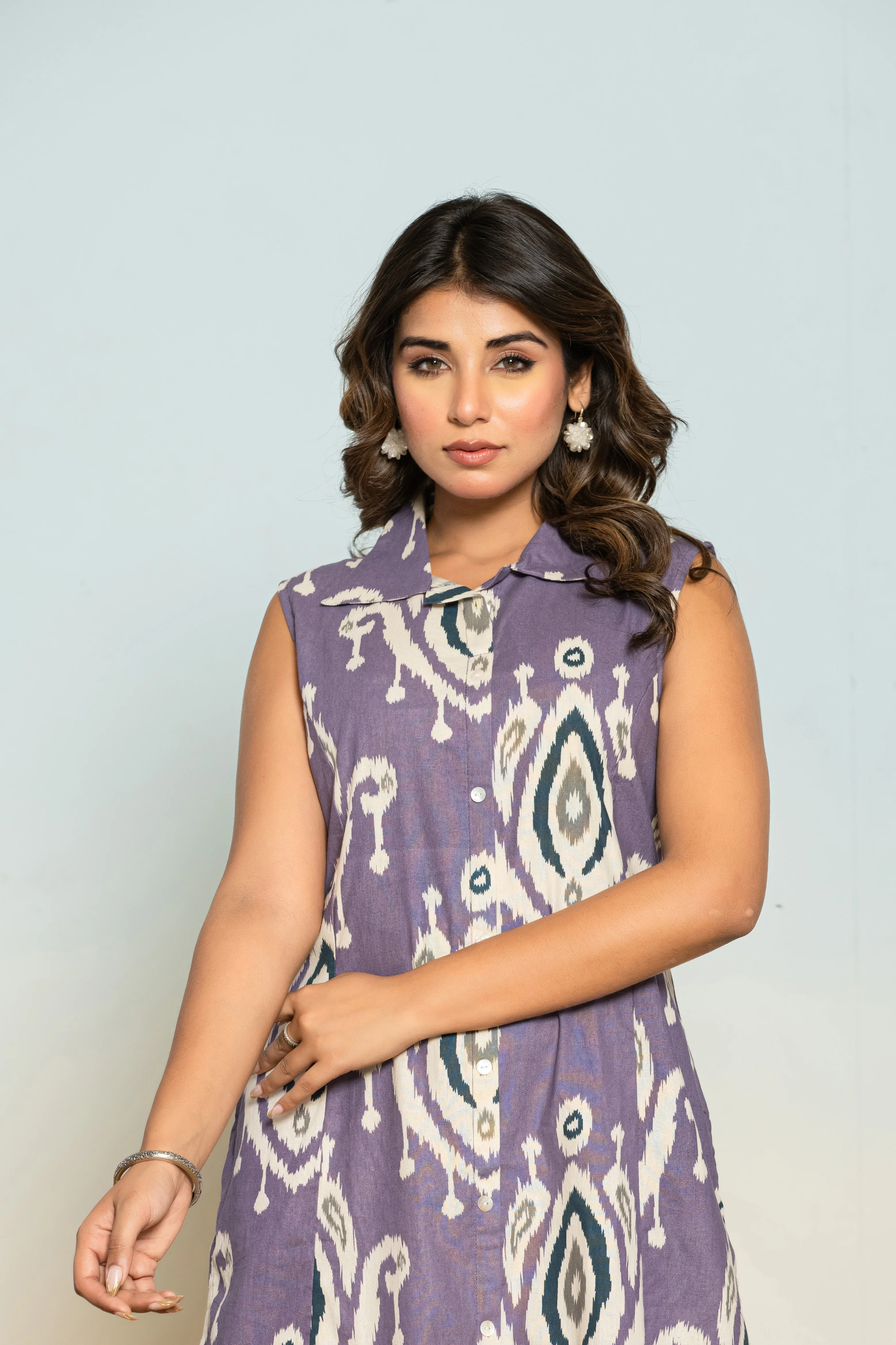 ITI INDIGO COTTON KURTA PANT SET - Image 2