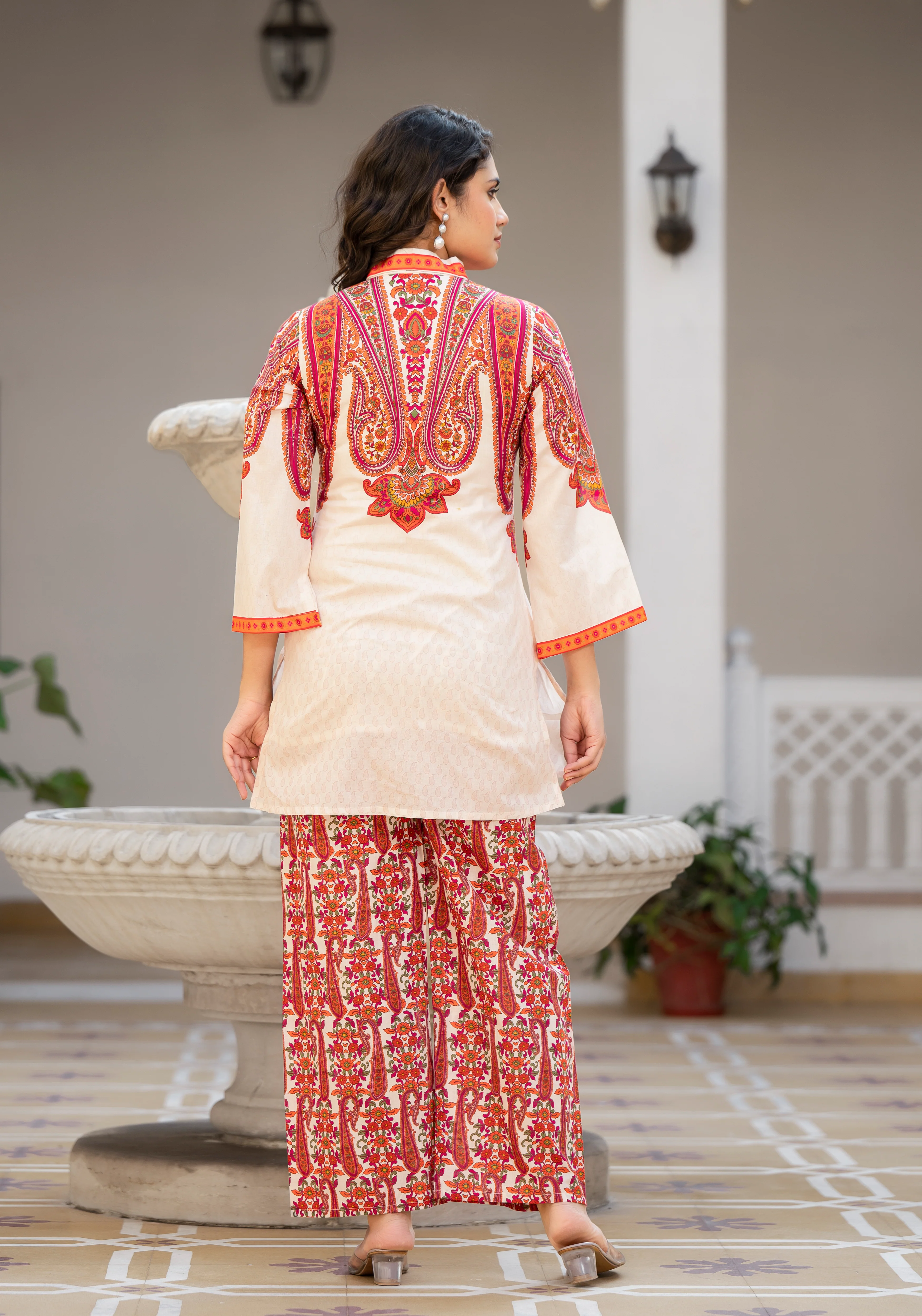 Bhakti Crimson Cotton Co-ord Set - Image 3