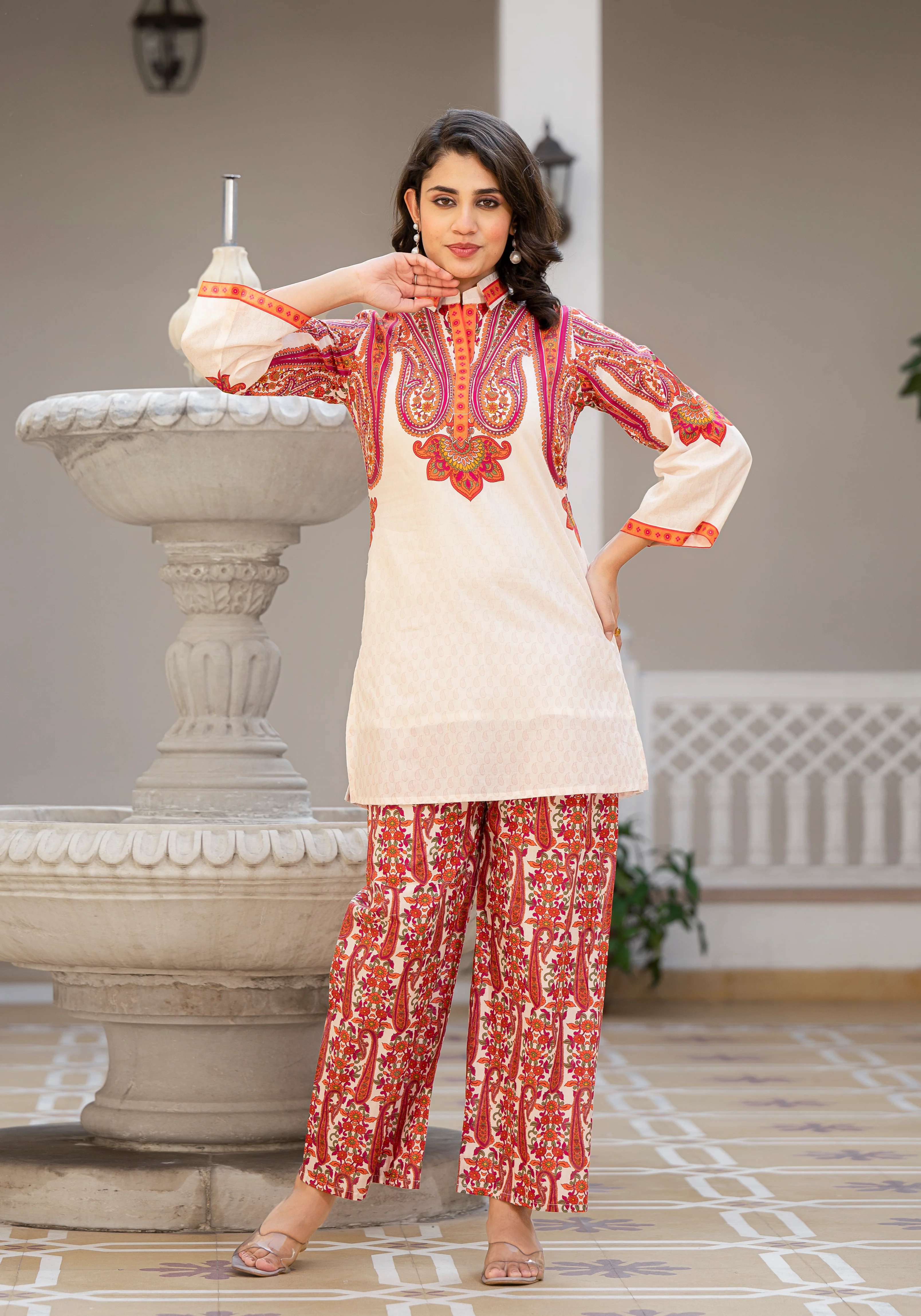 Bhakti Crimson Cotton Co-ord Set - Image 4