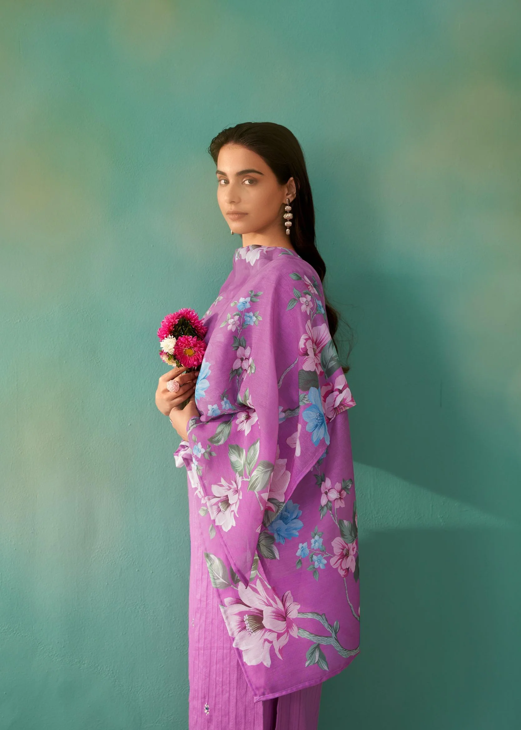 Nadira Orchid Embroidery Suit Set - Image 5