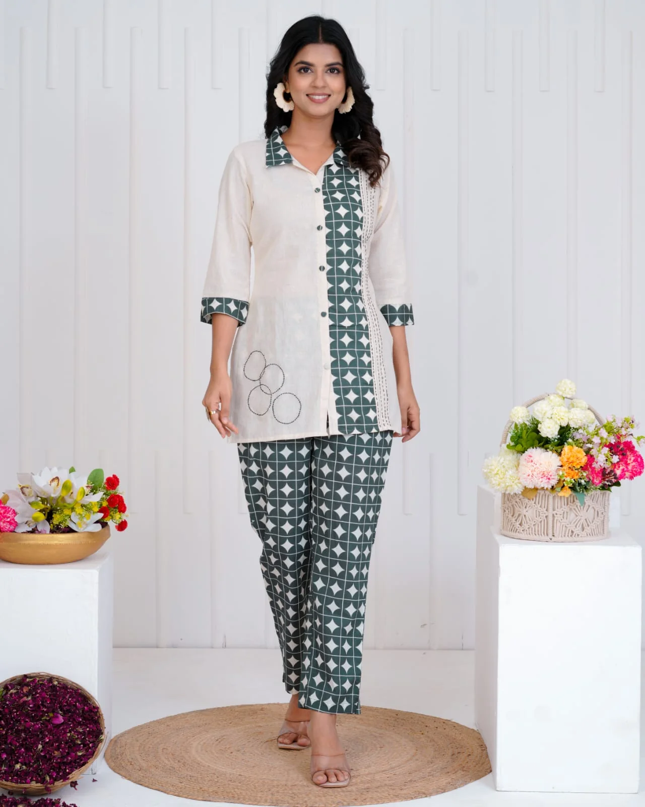 Vibha Peacock Printed Co-ord Set - Image 14