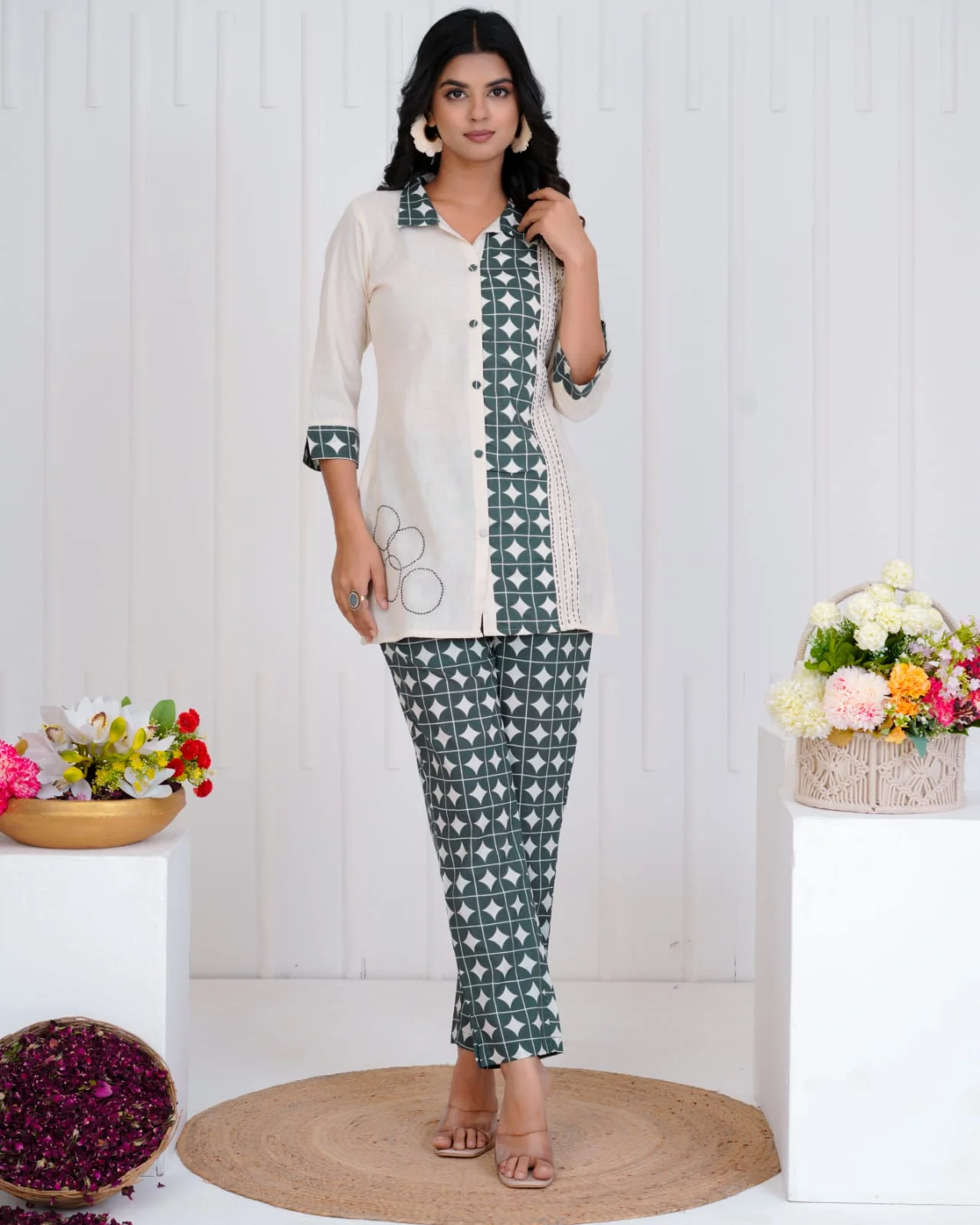 Vibha Peacock Printed Co-ord Set - Image 15