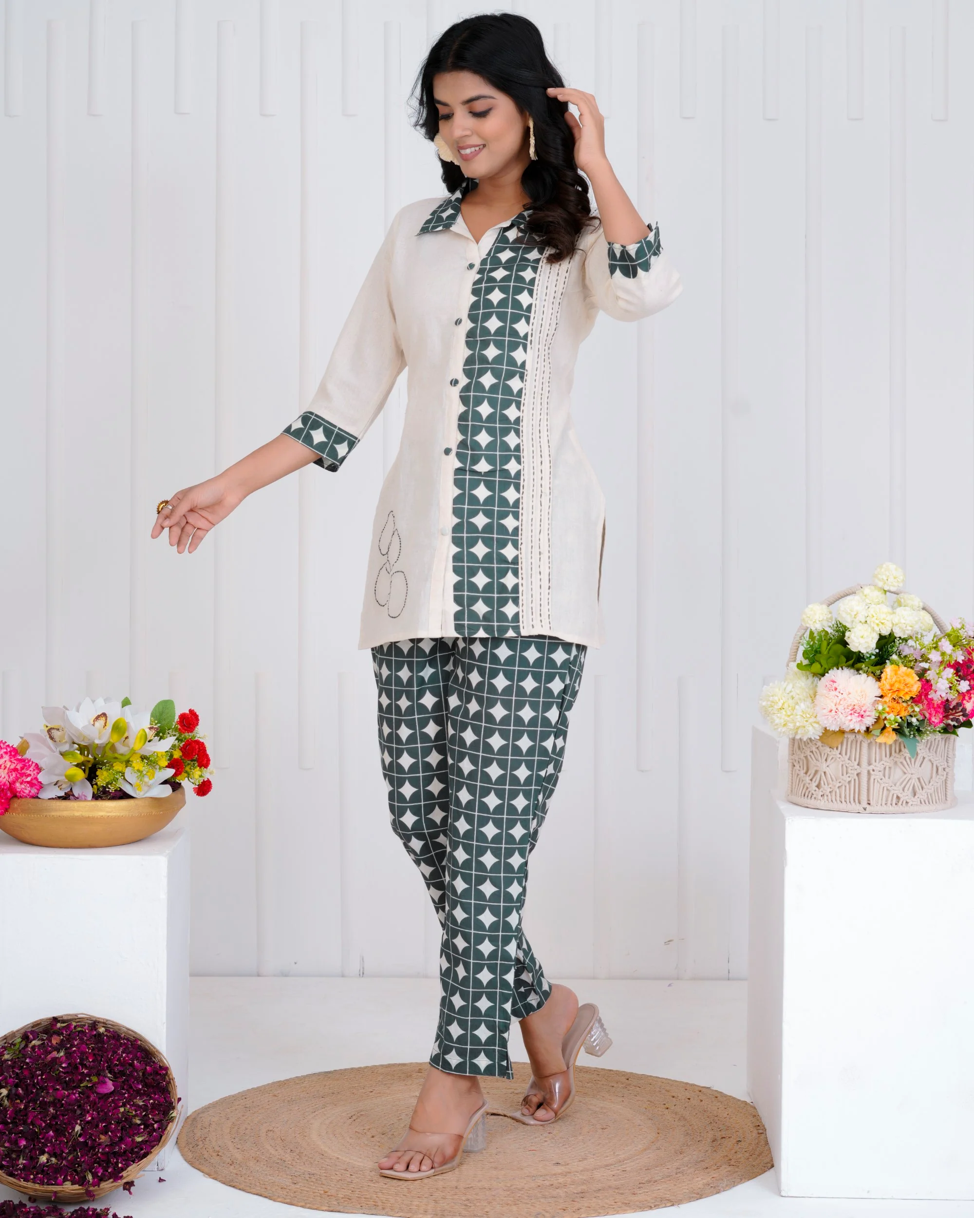 Vibha Peacock Printed Co-ord Set - Image 18